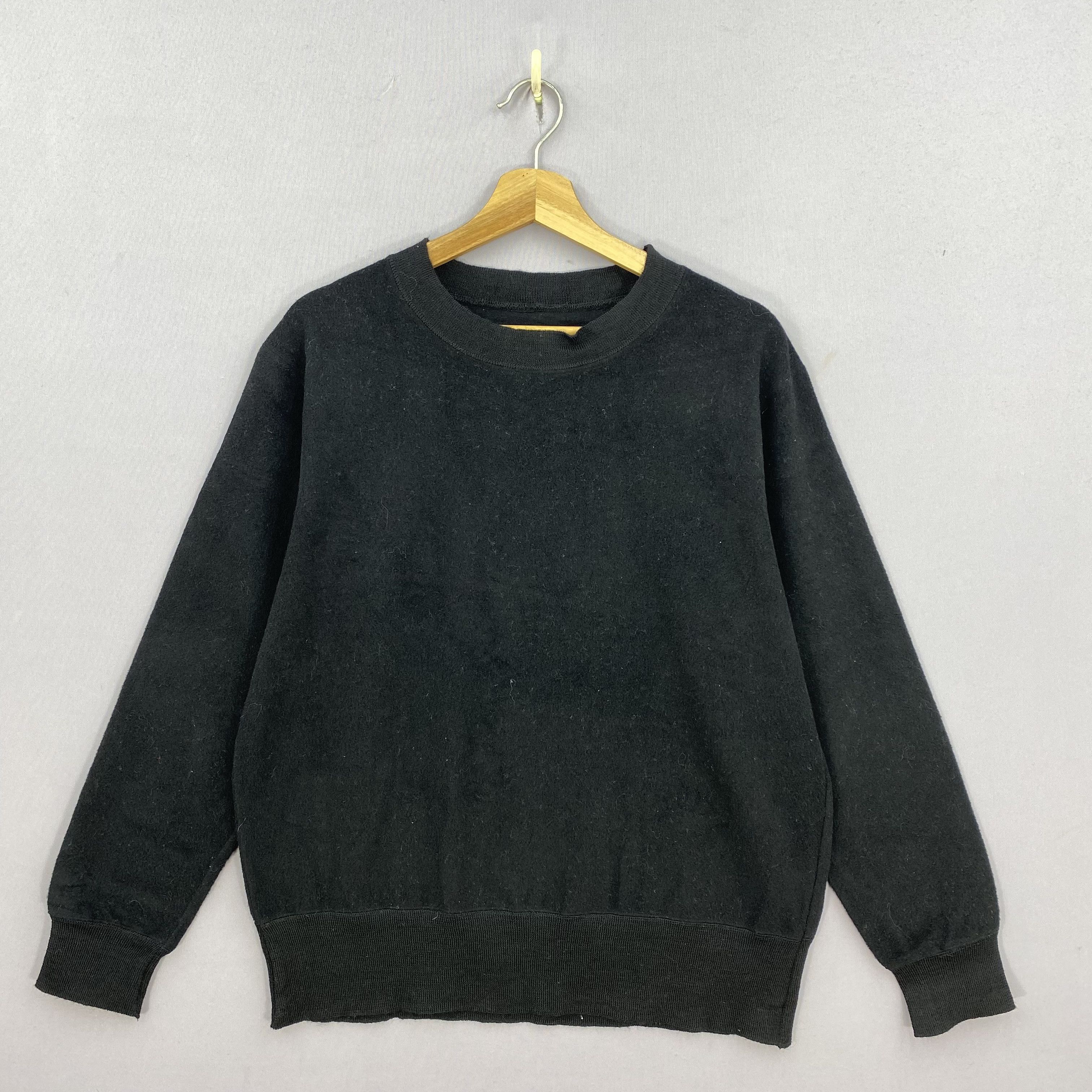 Margaret Howell Vintage 90s Margaret Howell Plain Pullover Wool Sweatshirt Size US M / EU 48-50 / 2 - 2 Thumbnail