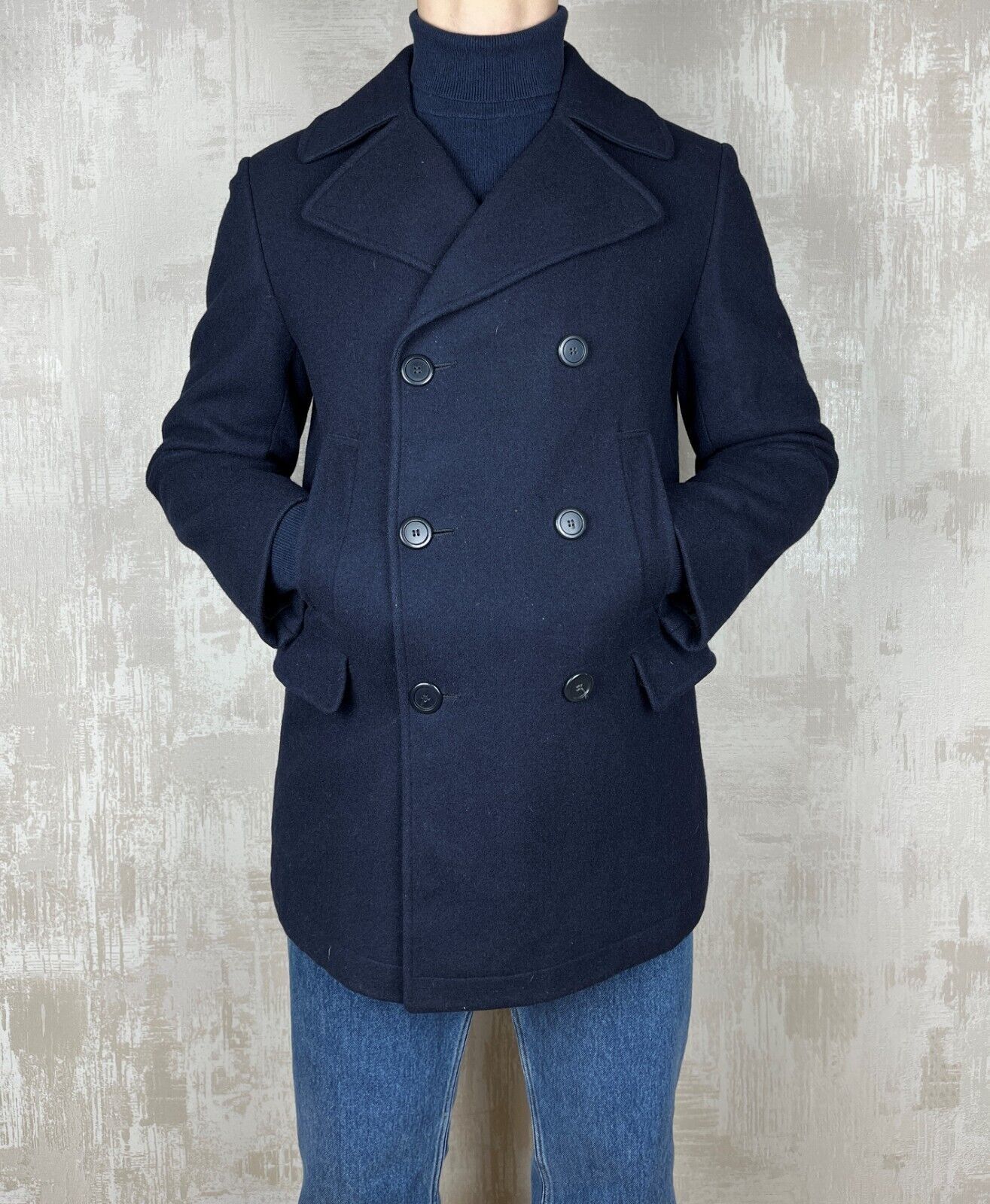 Vintage 90s Kuusinen Blackburn Wool England Peacoat Double-Breasted Size US M / EU 48-50 / 2 - 6 Thumbnail