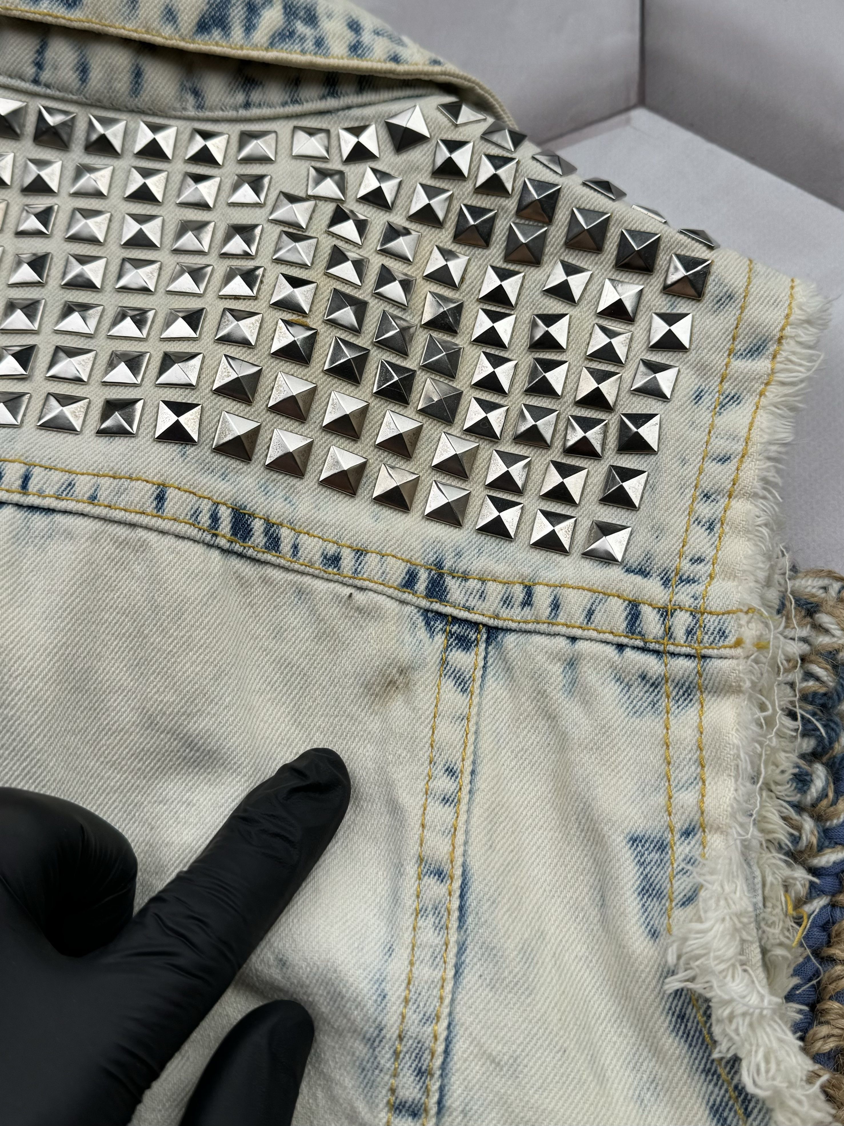 Vintage Vintage Faded Denim Vest With Metal Details (E4) Size M / US 6-8 / IT 42-44 - 5 Thumbnail