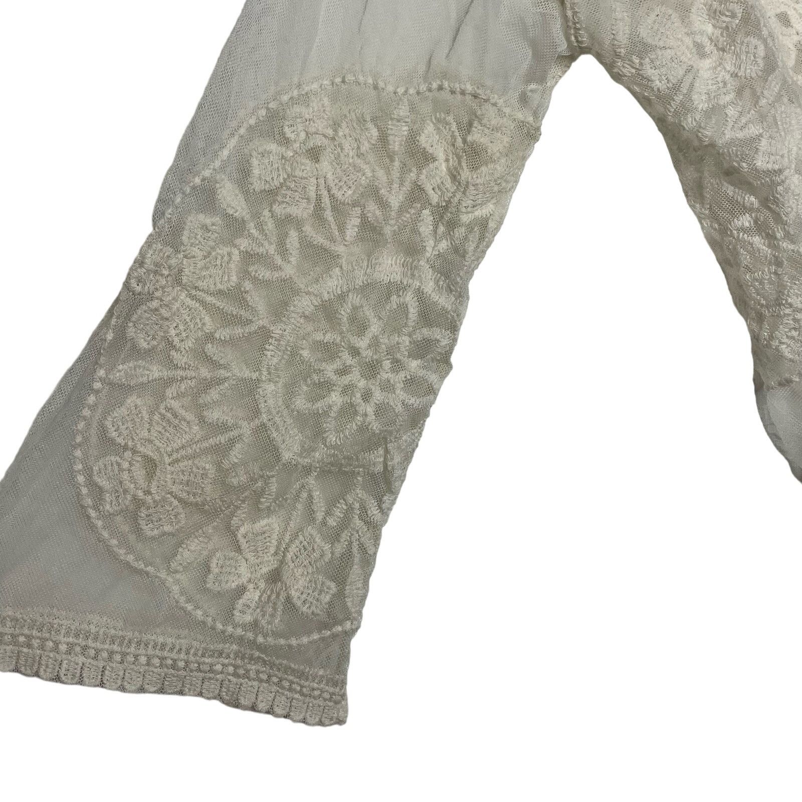 Other Rebellion Lace Mesh Embroidered Top Size M / US 6-8 / IT 42-44 - 4 Thumbnail