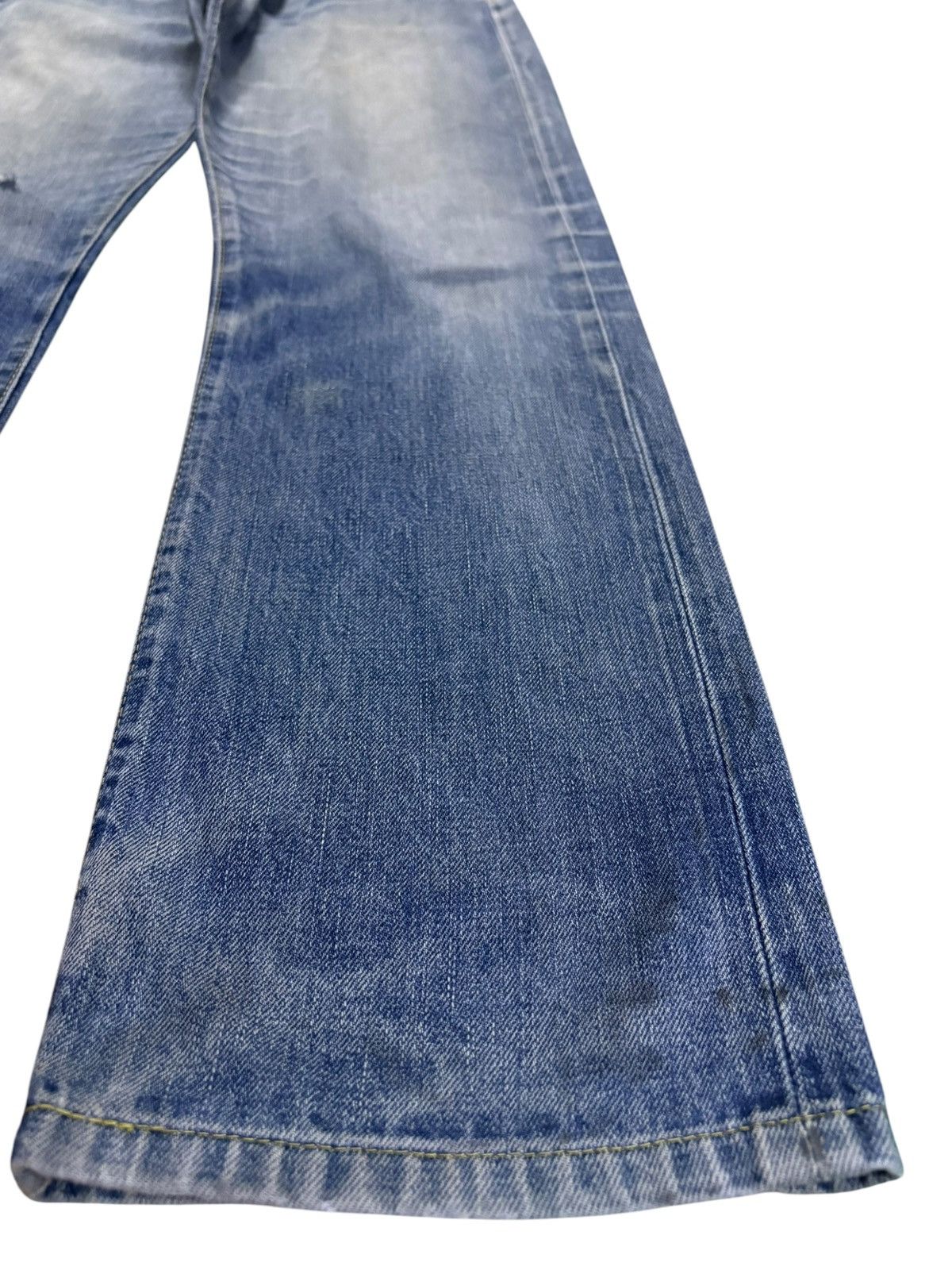 Edwin × Japanese Brand Vintage Japanese Edwin 505 Selvedge Mud Wash Distress Jeans Size US 31 - 8 Thumbnail