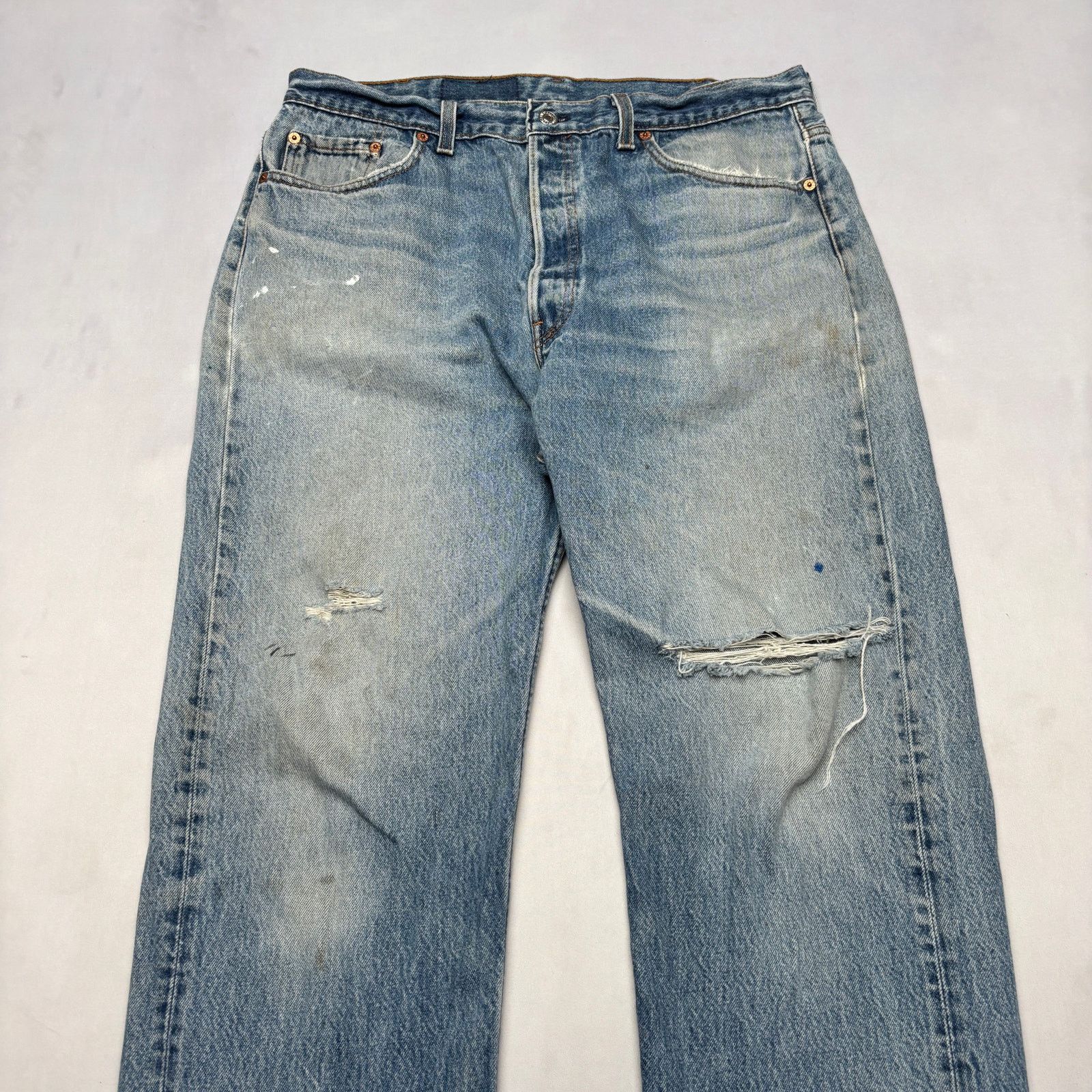 Levi's × Vintage VTG 90s Levi's 501 XX Made in USA Straight Leg Jeans 40x34 Size US 34 / EU 50 - 2 Thumbnail