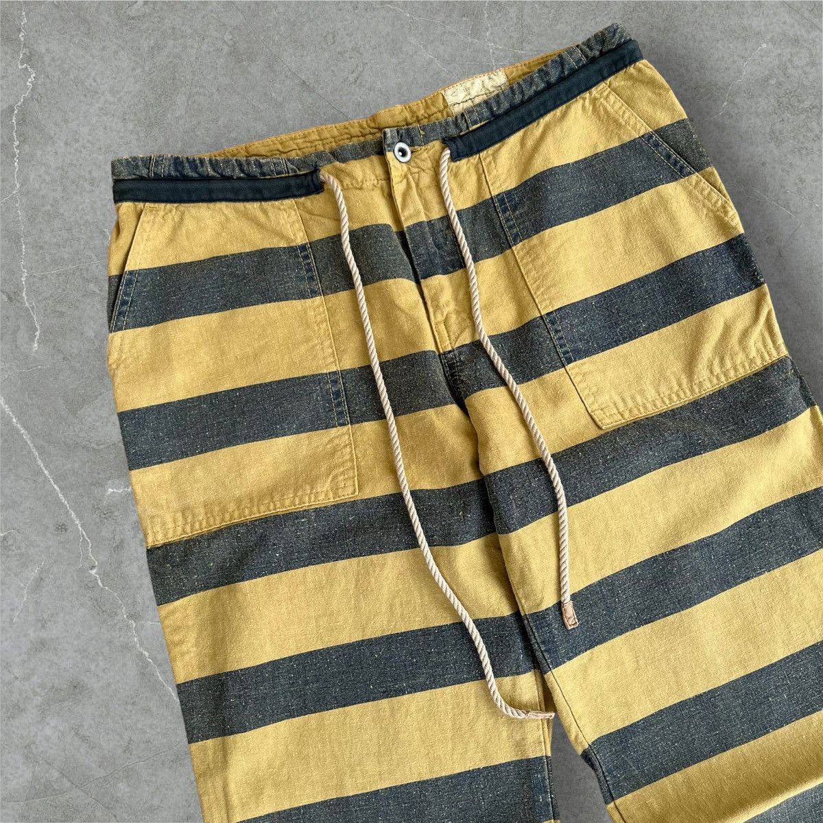 Japanese Brand Antgauge Prison Stripe Hemp Fabric Trouser Size US 30 / EU 46 - 1 Thumbnail