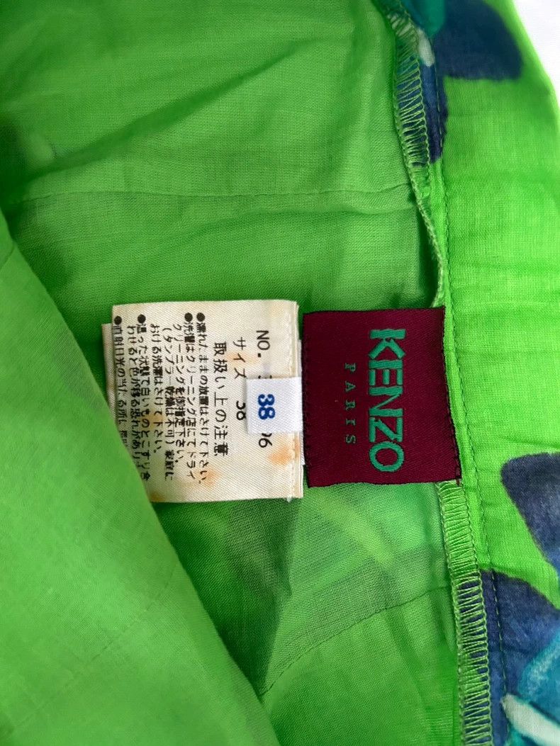 Kenzo KENZO Vintage green tropical fish half skirt Size 25" / US 0 / IT 36 - 8 Thumbnail