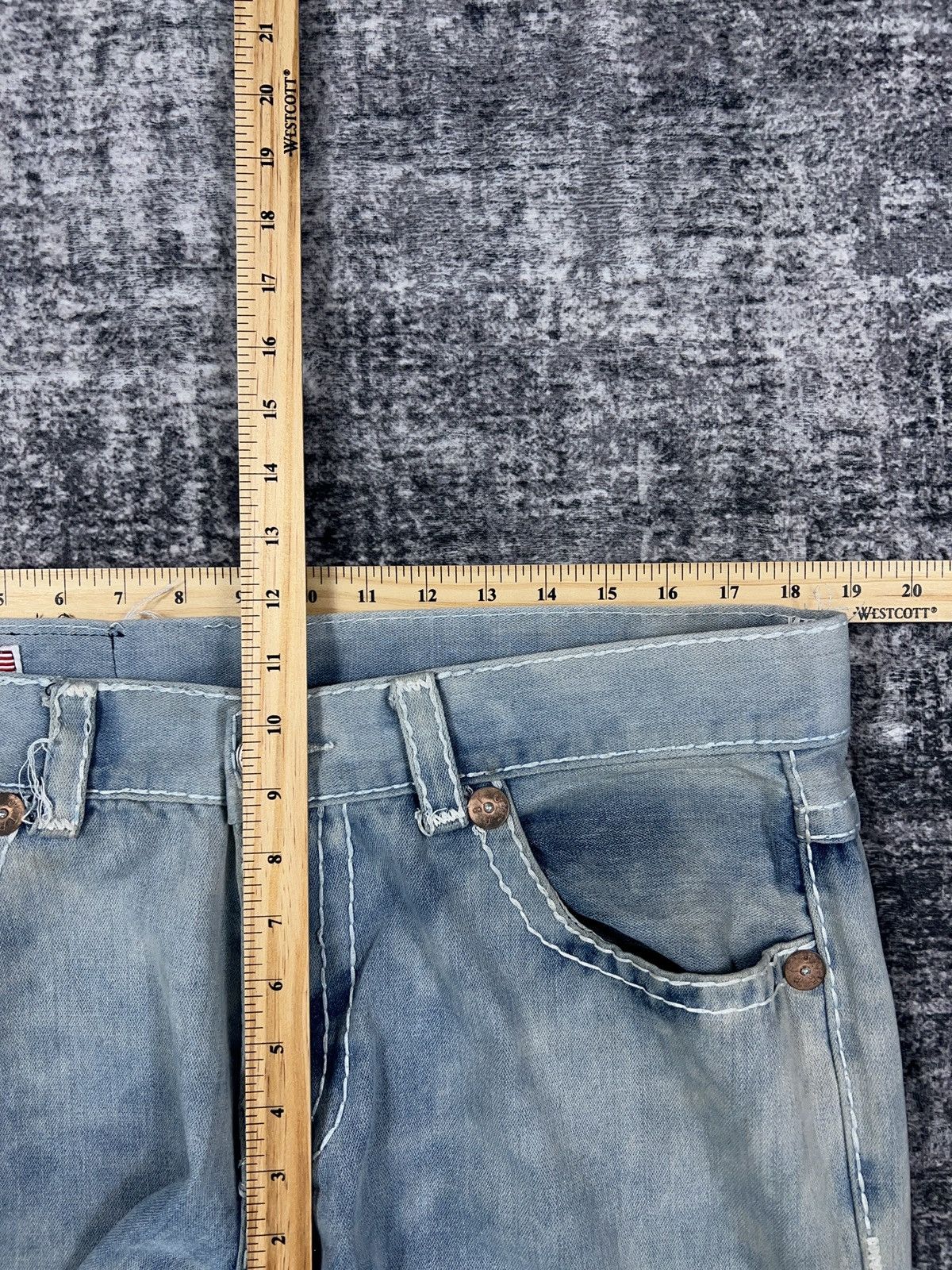 True Religion Y2K True Religion Acid Wash Distressed Billy Jeans 38x33 Size US 38 / EU 54 - 7 Thumbnail