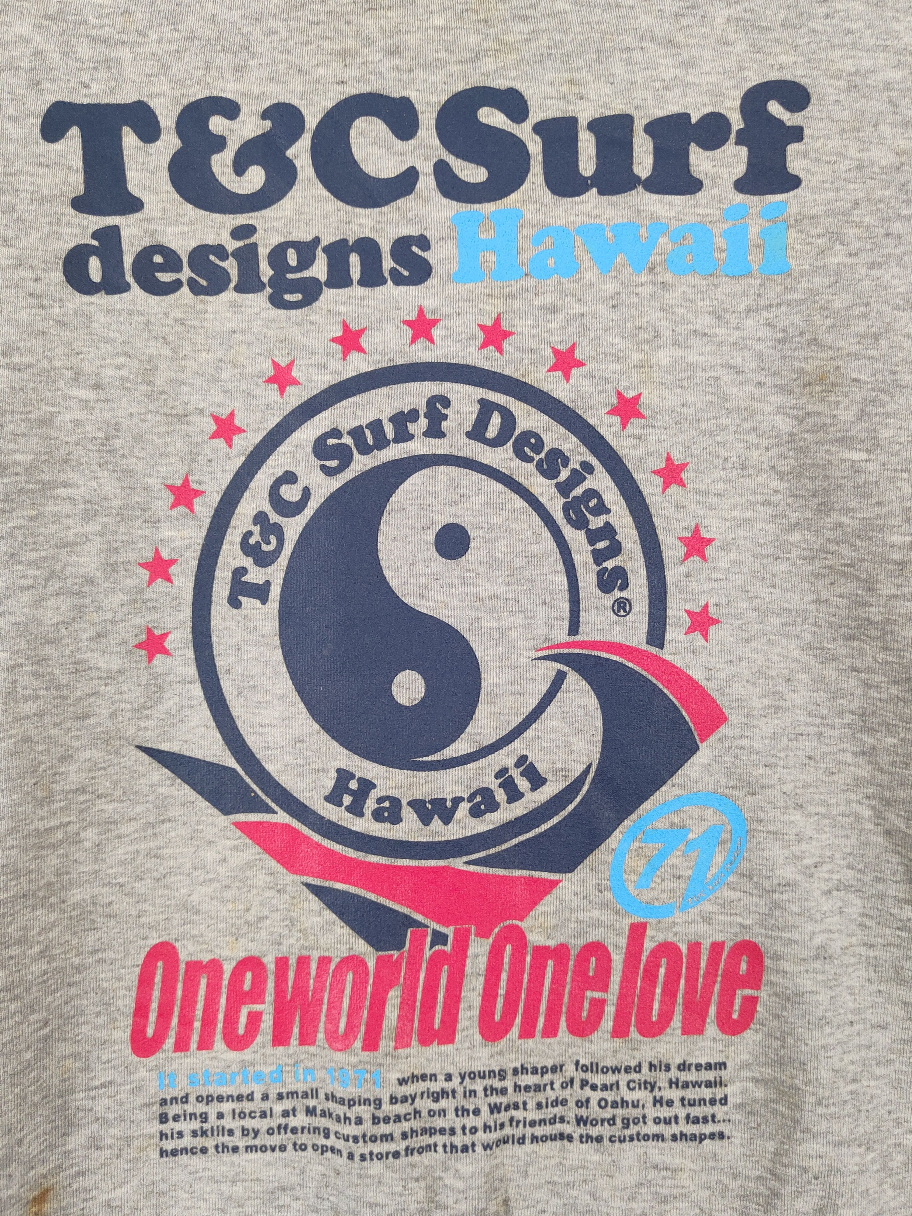 Japanese Brand T&C Surf Designs Gray Hawaii Sweatshirts #W1128 Size US L / EU 52-54 / 3 - 3 Thumbnail
