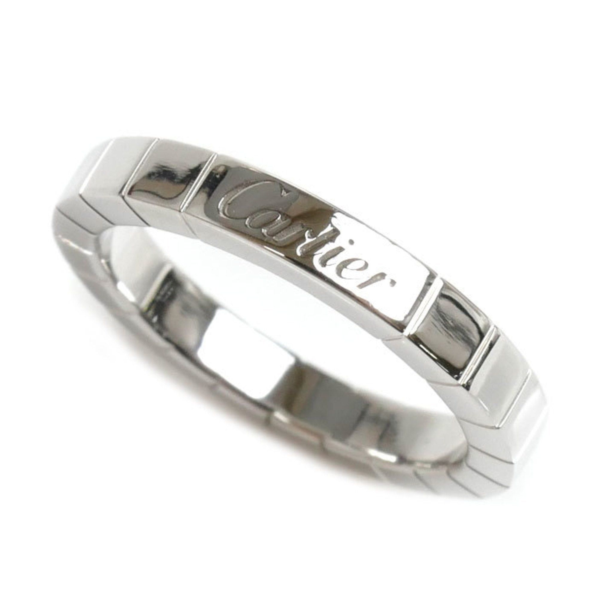 image of Cartier K18Wg White Gold Lanier Ring, Size 12, 52, 6.1G, Women's in Silver