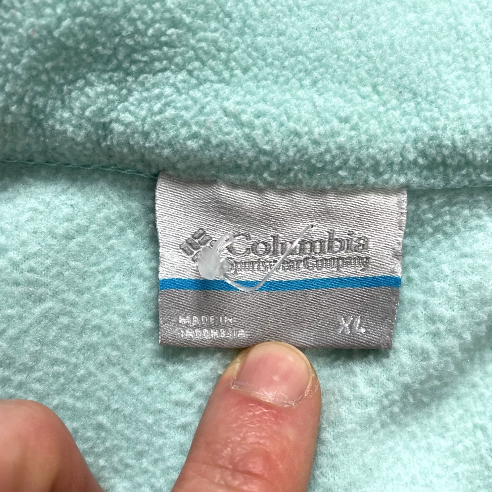 Vintage Columbia Jacket Womens XL Light Blue Full Zip Pockets Soft Fleece Outdoor Ladies Size XL / US 12-14 / IT 48-50 - 5 Thumbnail
