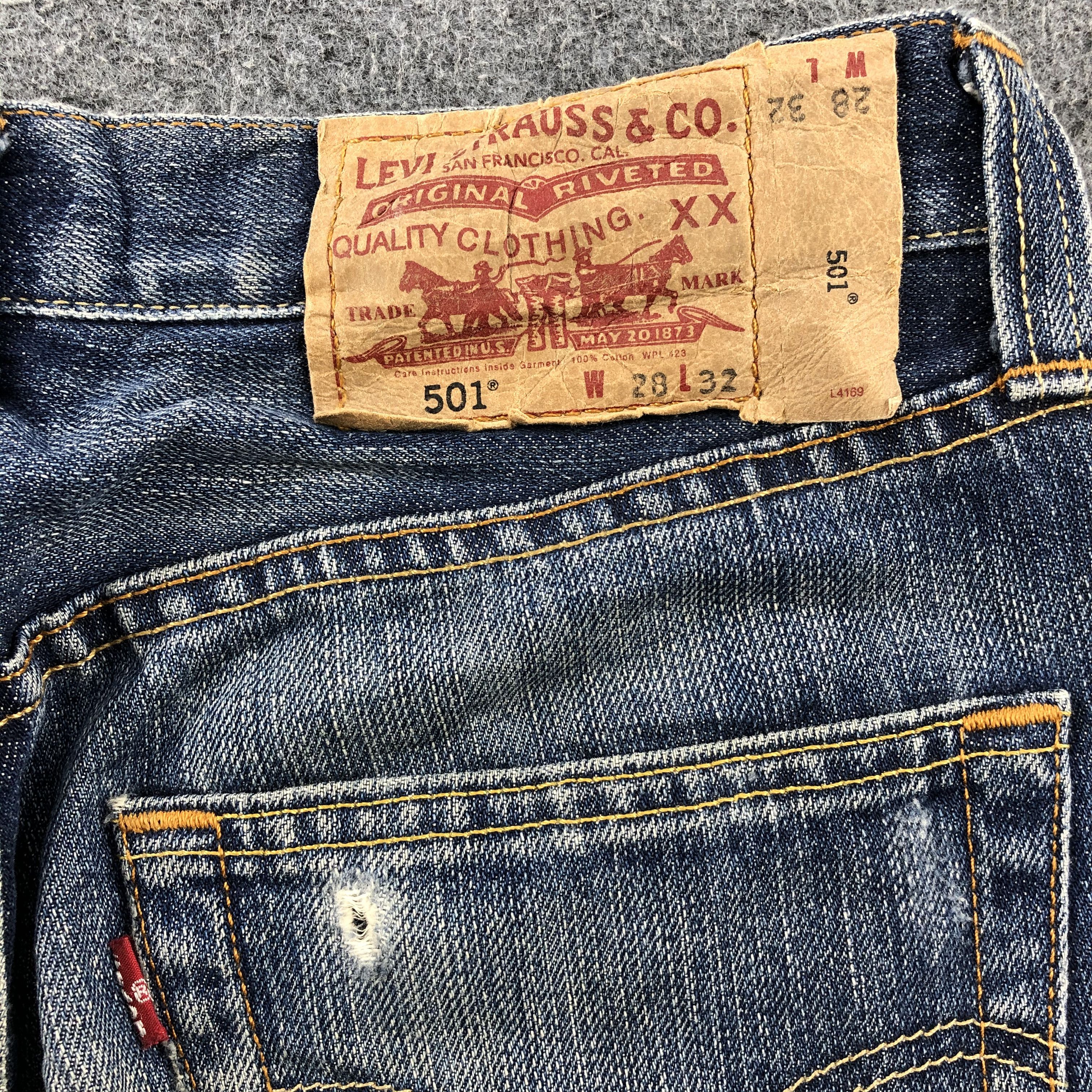 Levi's Vintage Blue Wash Levis 501 Jeans-JM1942 Size US 30 / EU 46 - 6 Thumbnail