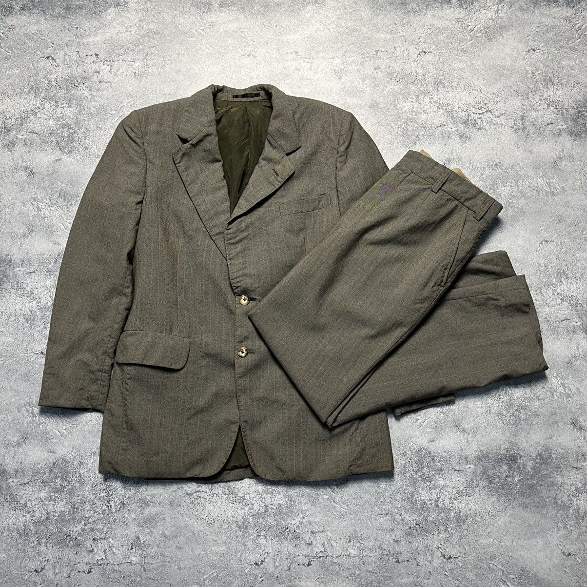 Aquascutum × Vintage Vintage Aquascutum Striped Wool Brown Suit Blazer Pants Size 42L - 1 Thumbnail
