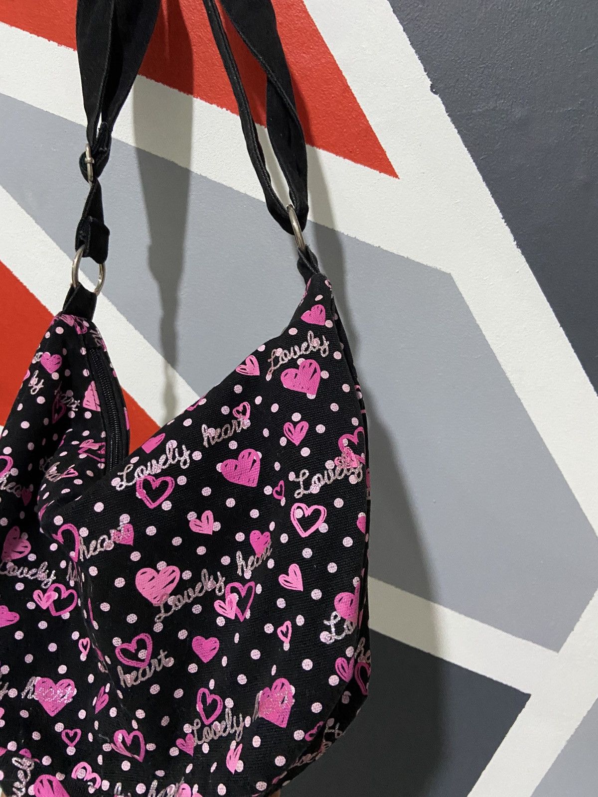 Japanese Brand Full Print Love Heart Bag Size ONE SIZE - 2 Thumbnail