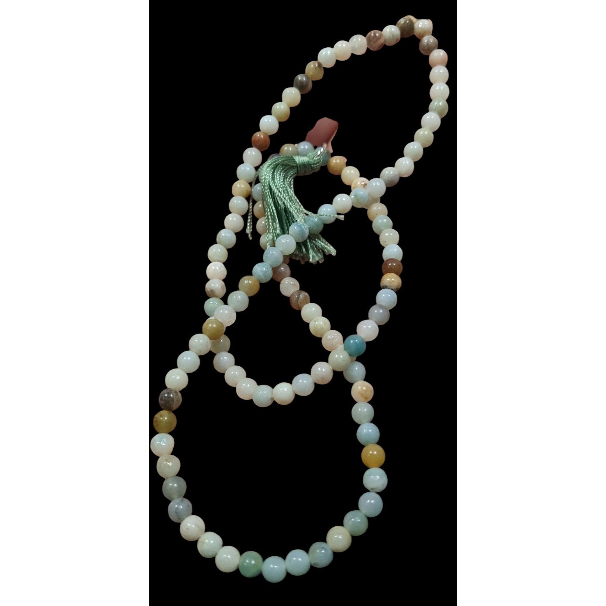 Other Earthy Amazonite Beaded Stretch Necklace With Thread Tassel Size ONE SIZE - 3 Thumbnail