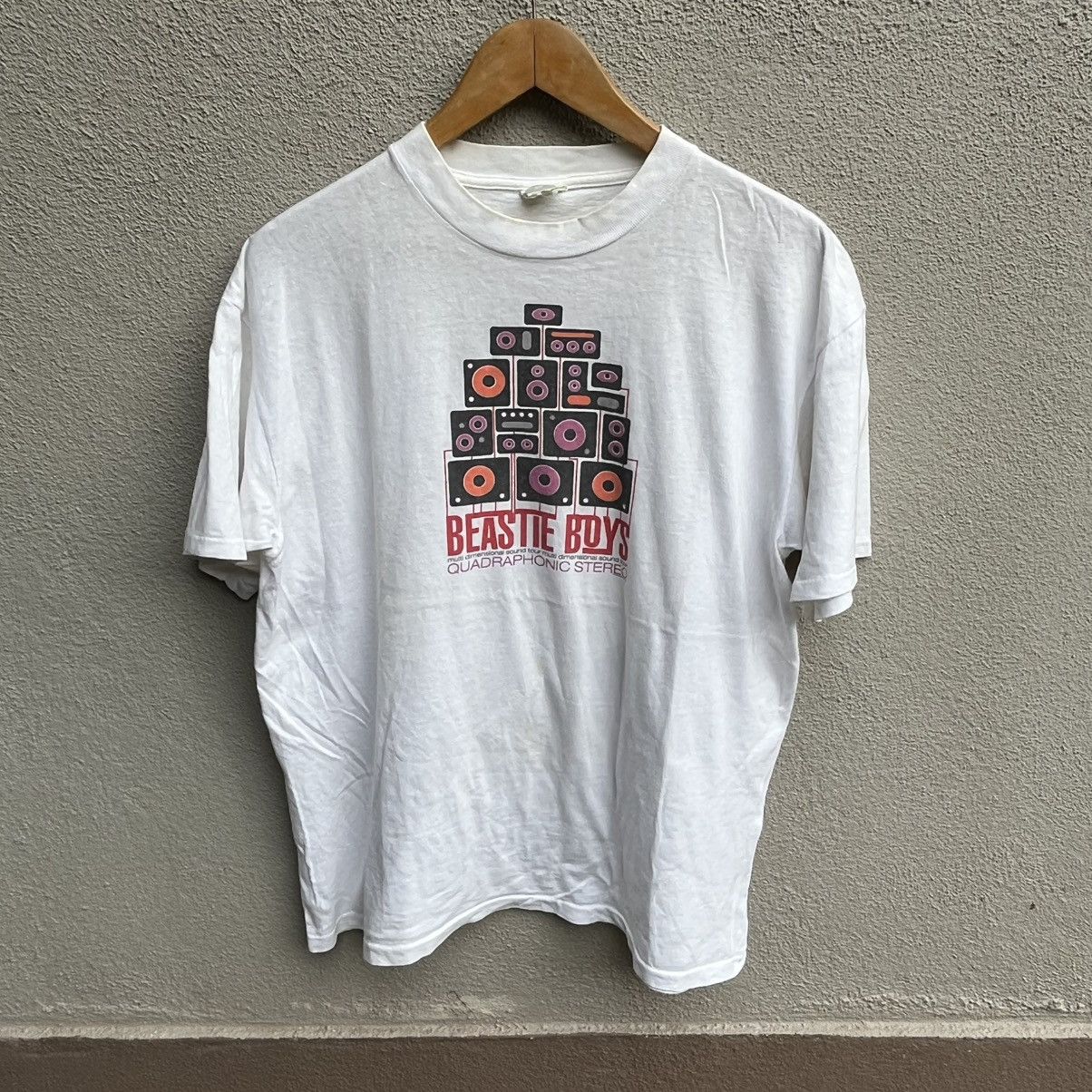 Band Tees Vintage 90s BEASTIE BOYS rap tee quadraphonic stereo Size US L / EU 52-54 / 3 - 1 Thumbnail