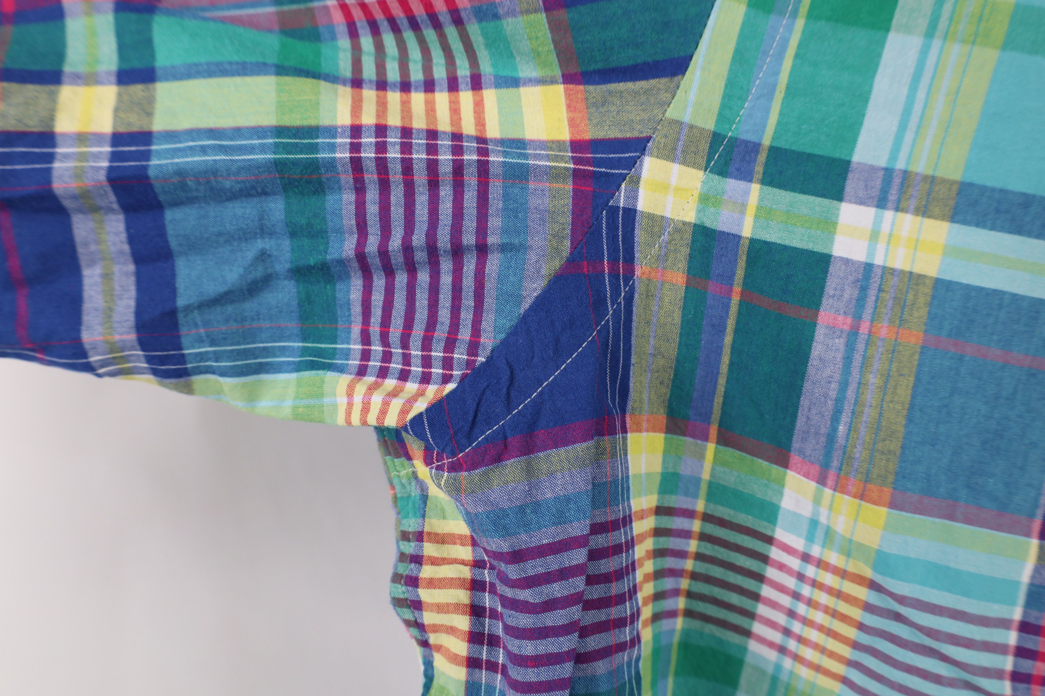Ralph Lauren × Vintage Vintage 90s Ralph Lauren Madras Plaid Button Down Shirt Size US M / EU 48-50 / 2 - 7 Thumbnail