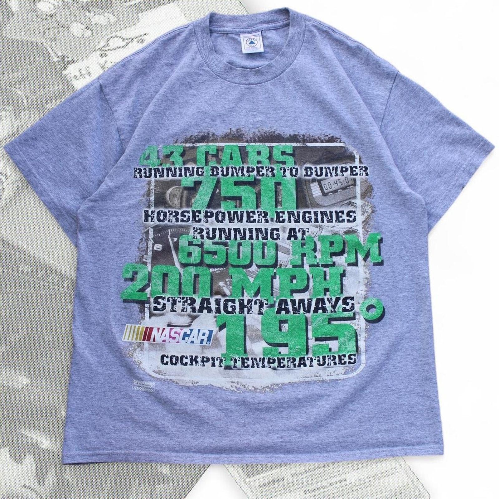 NASCAR Vintage Y2K Gray Nascar Racing Graphic Tee Size US L / EU 52-54 / 3 - 2 Thumbnail