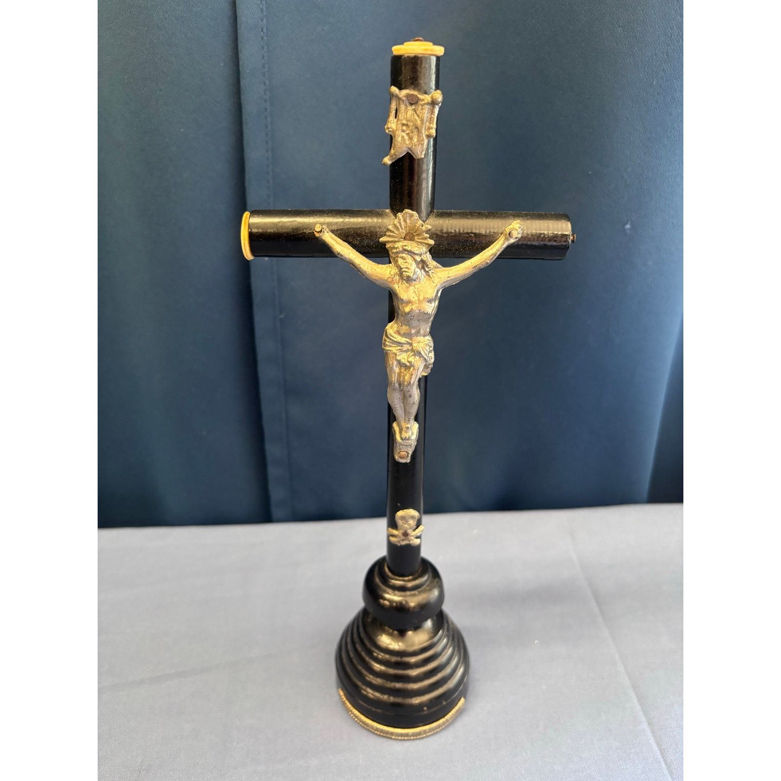 Other Antique Wood Standing Cross Crucifixion Altar Piece Size ONE SIZE - 1 Thumbnail