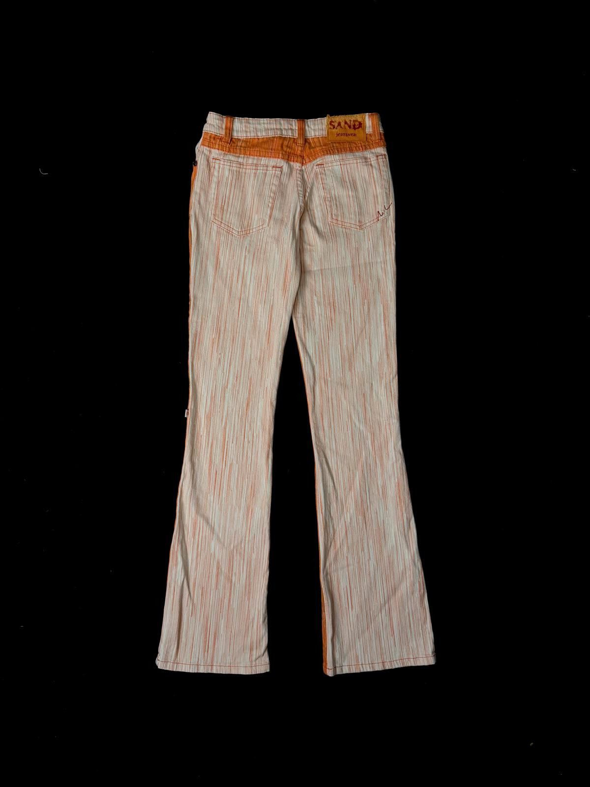 Japanese Brand Deadstock Vtg Retro Two-Tone Flared Pants with Stitch Detail Size 25" / US 0 / IT 36 - 4 Thumbnail