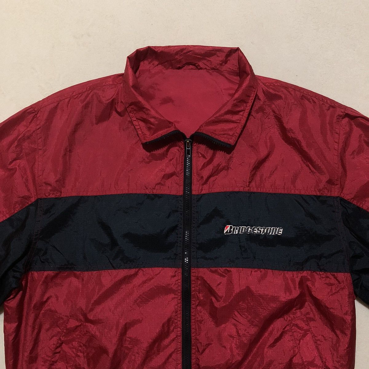 Japanese Brand × Vintage DISTRESSED Vintage Bridgestone Light Bomber Jacket Size US L / EU 52-54 / 3 - 2 Thumbnail