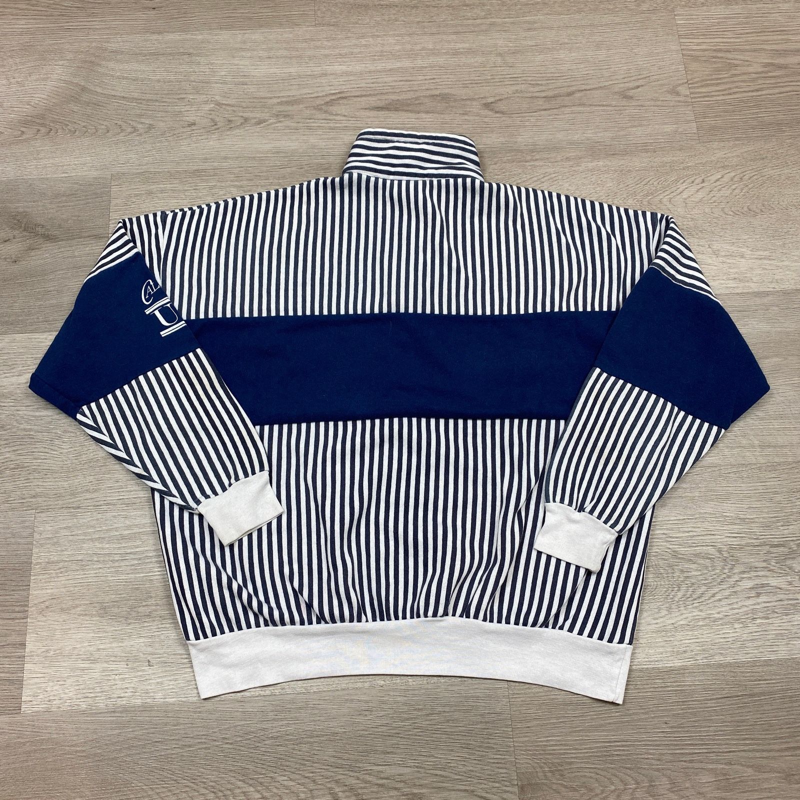 Vintage VTG 90s San Francisco Golden Gate Striped 1/4 Zip Sweatshirt Size US M / EU 48-50 / 2 - 3 Thumbnail