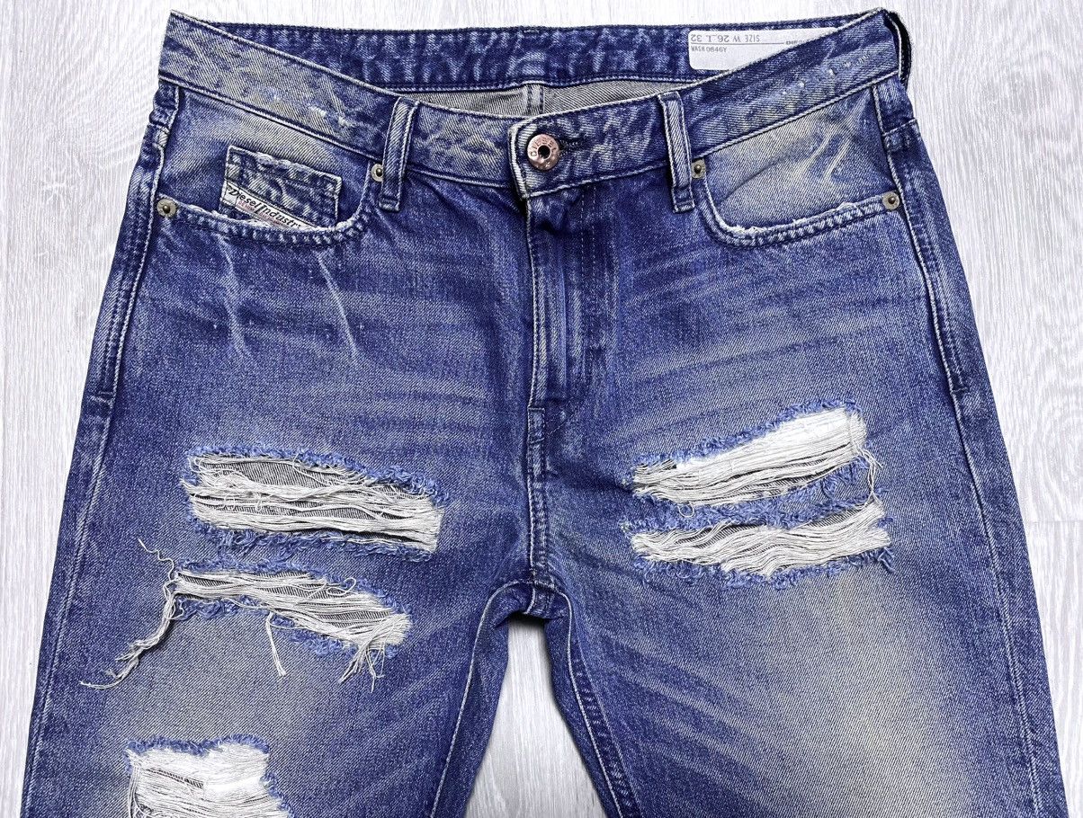 Diesel Diesel Industry Rizzo Washed Distressed Torn Jeans Denim Size 26" / US 2 / IT 38 - 13 Thumbnail