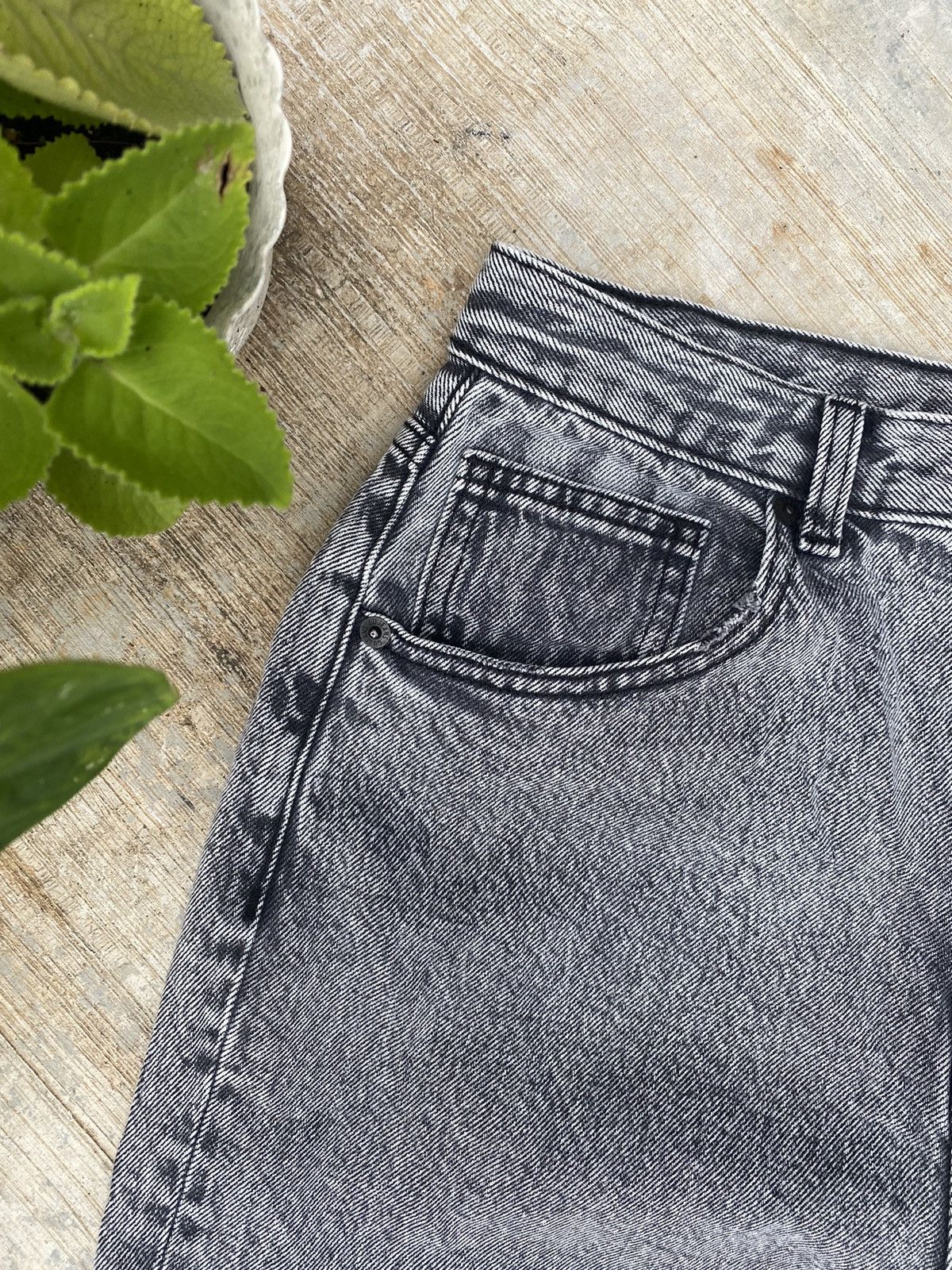 GU × Japanese Brand Japanese Brand GU Acid Wash Black Distressed Denim Size 27" / US 4 / IT 40 - 5 Thumbnail