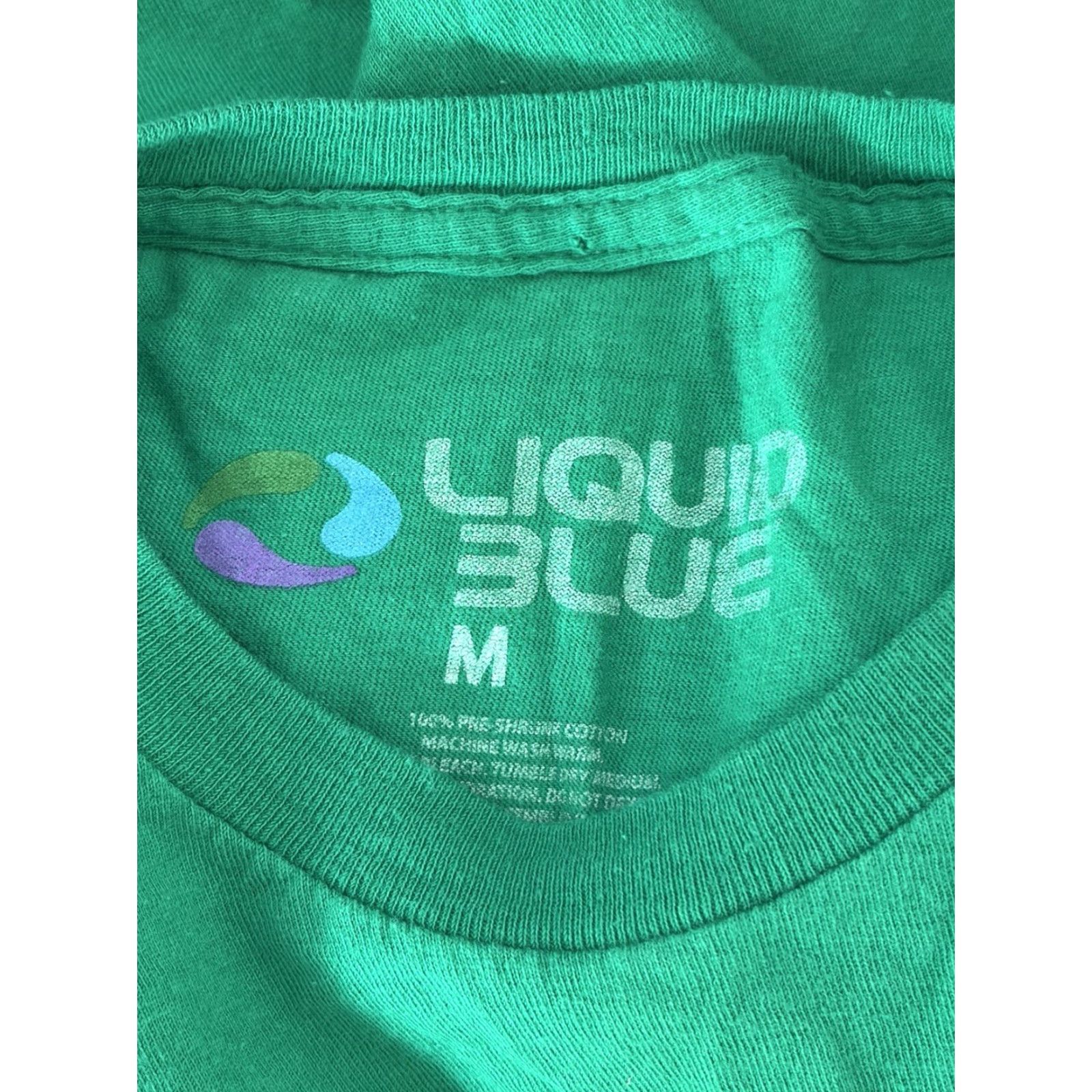 Liquid Blue Mens LIQUID BLUE Grateful Dead Irish Bears T-Shirt M Green Crew Neck Short Sleeve 100% Cotton Graphic Tee 90s Animals Mens Size US M / EU 48-50 / 2 - 6 Thumbnail