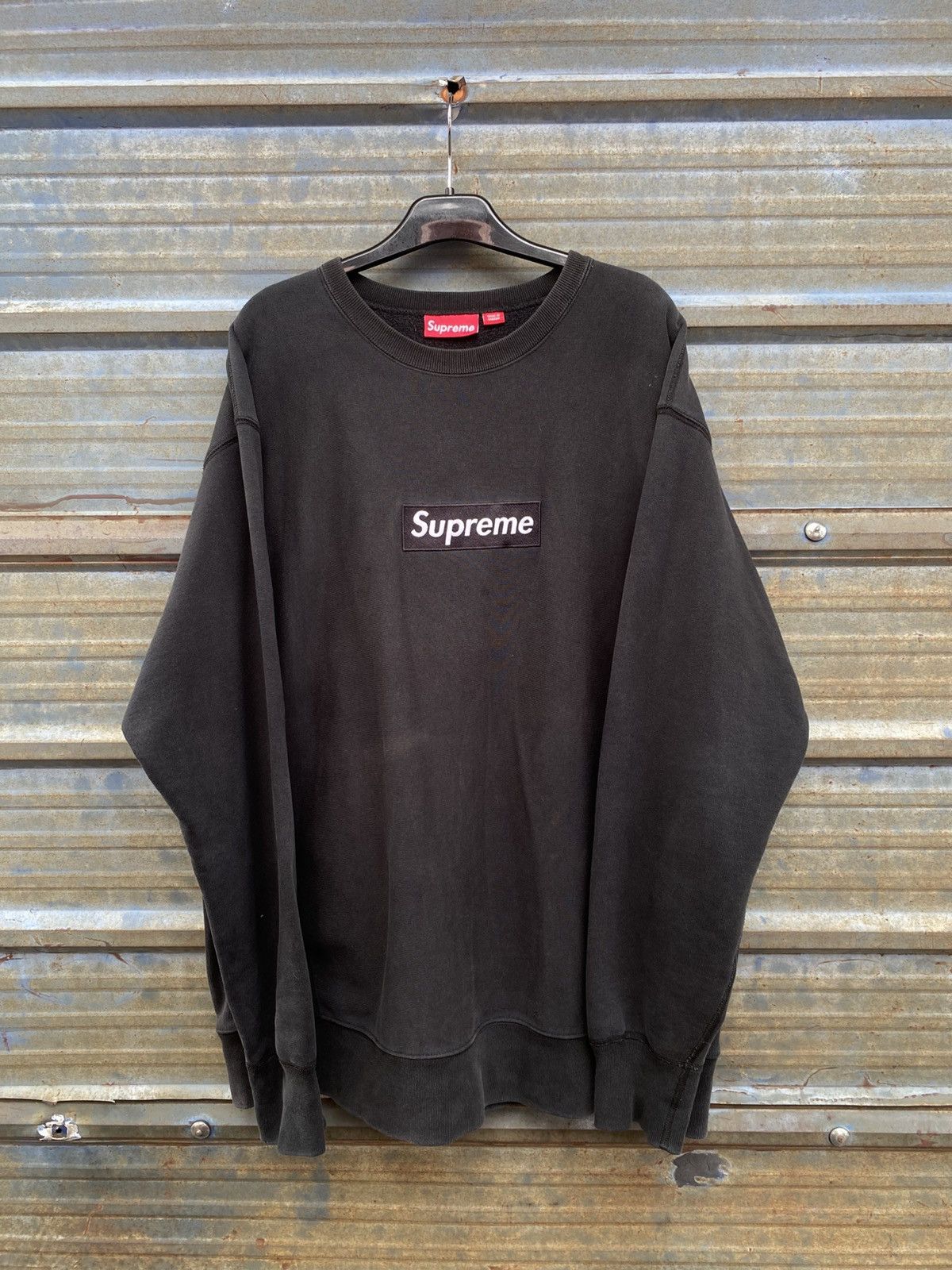Supreme 1999 Supreme Black Box Logo X Large Crewneck Size US XL / EU 56 / 4 - 1 Thumbnail