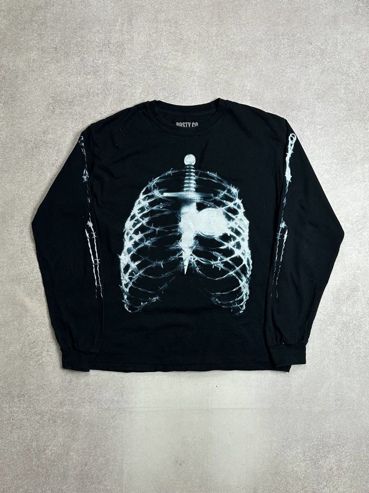 Band Tees Post Malone Rib Cage Beerbongs and Bentleys Posty Co LS Tee Size US M / EU 48-50 / 2 - 1 Thumbnail