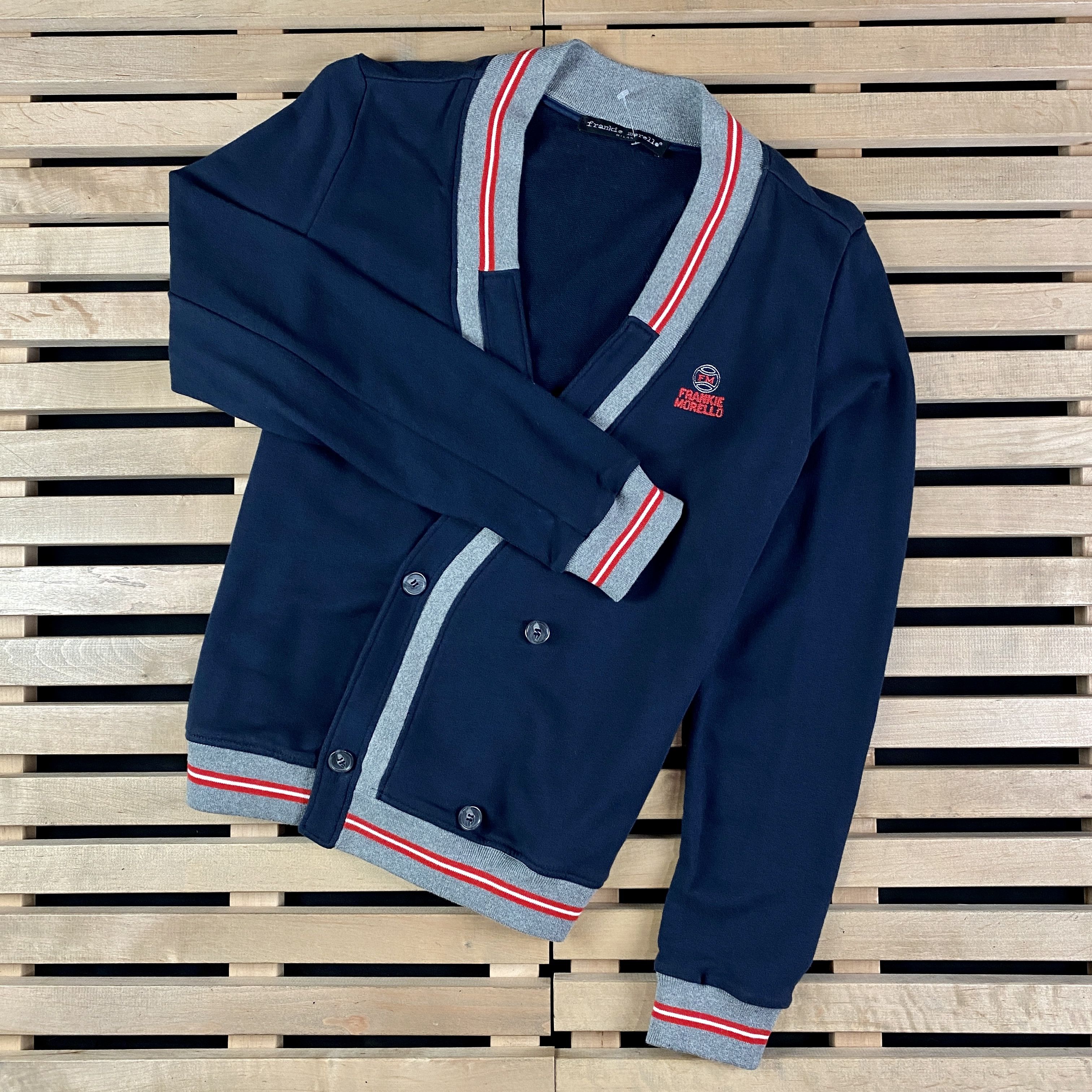 Frankie Morello Mens Cardigan Sweater Frankie Morello Size M Cotton Size US M / EU 48-50 / 2 - 1 Thumbnail