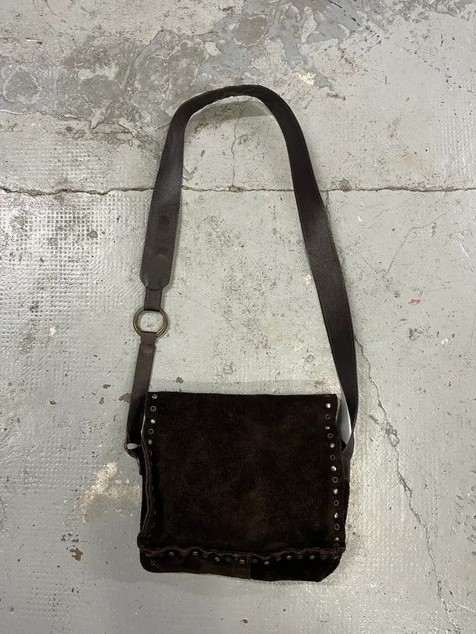 Dolce & Gabbana 2000s Dolce & Gabbana Brown Suede Leather Shoulder Bag Size ONE SIZE - 5 Thumbnail