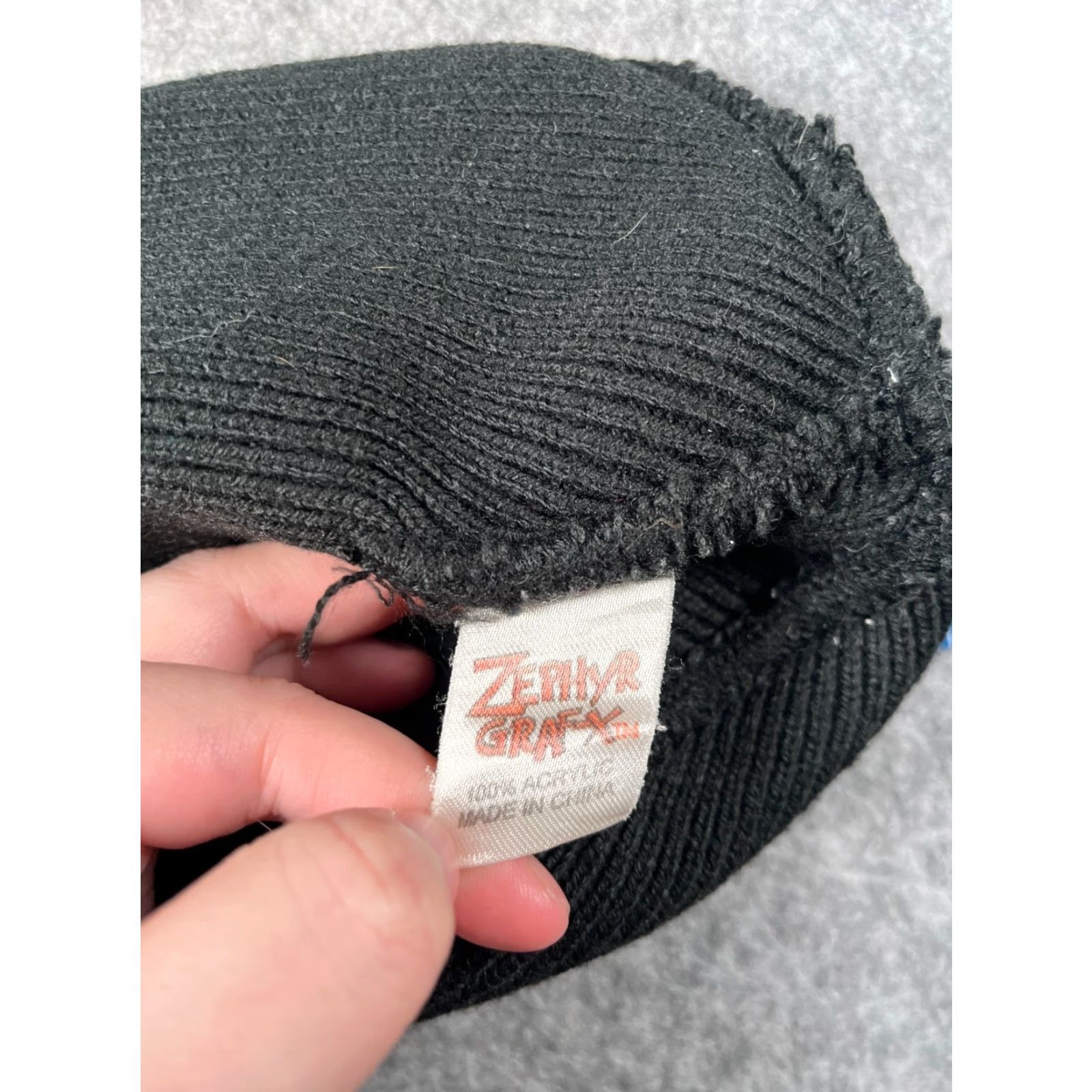 Zephyr Graf-X Beanie Toque Adult Black Knit 100%Acrylic Z Graf-X Hat Beanie Black Knit Lightweight Outdoor Ski Mens Size ONE SIZE - 7 Thumbnail