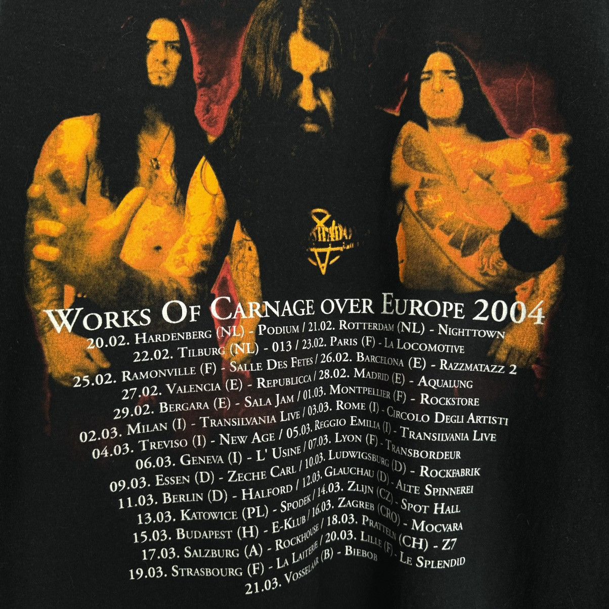 Band Tees Vintage 2003 Krisiun Works Of Carnage LS Metal Tour T Shirt Size US XL / EU 56 / 4 - 6 Thumbnail