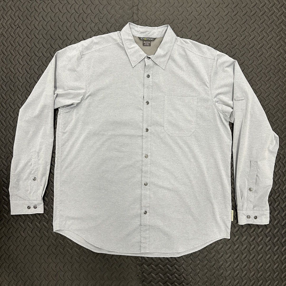 ExOfficio Exofficio Shirt Mens 2XL XXL Gray Button Up Outdoor Hiking Size US XXL / EU 58 / 5 - 1 Thumbnail