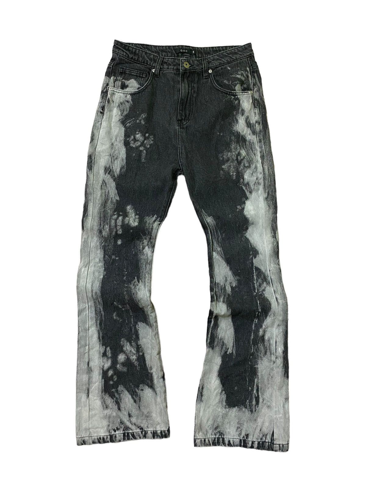Hysteric Glamour FLARED G.O.C RICK OWENS STYLE ACID WASH DENIM Size US 28 / EU 44 - 1 Thumbnail