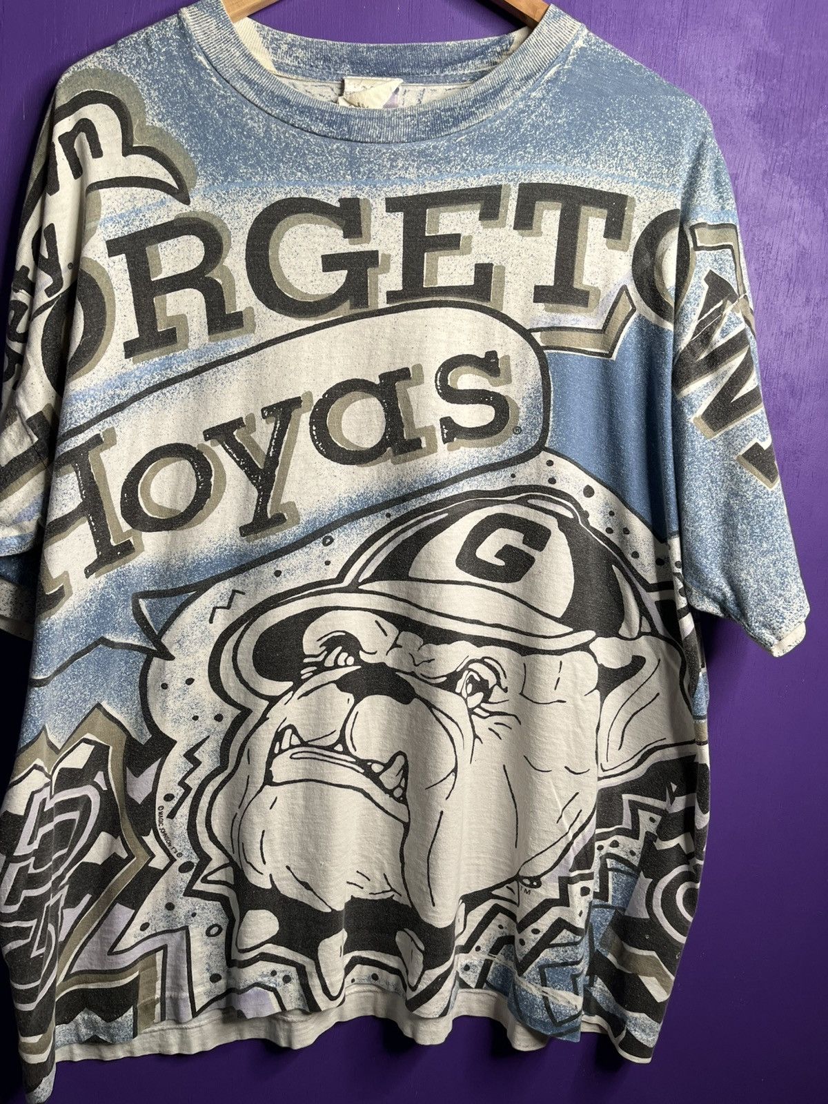 NBA × Vintage Vintage 90s Magic Johnson Georgetown Hoyas AOP t-shirt Size US XL / EU 56 / 4 - 3 Thumbnail