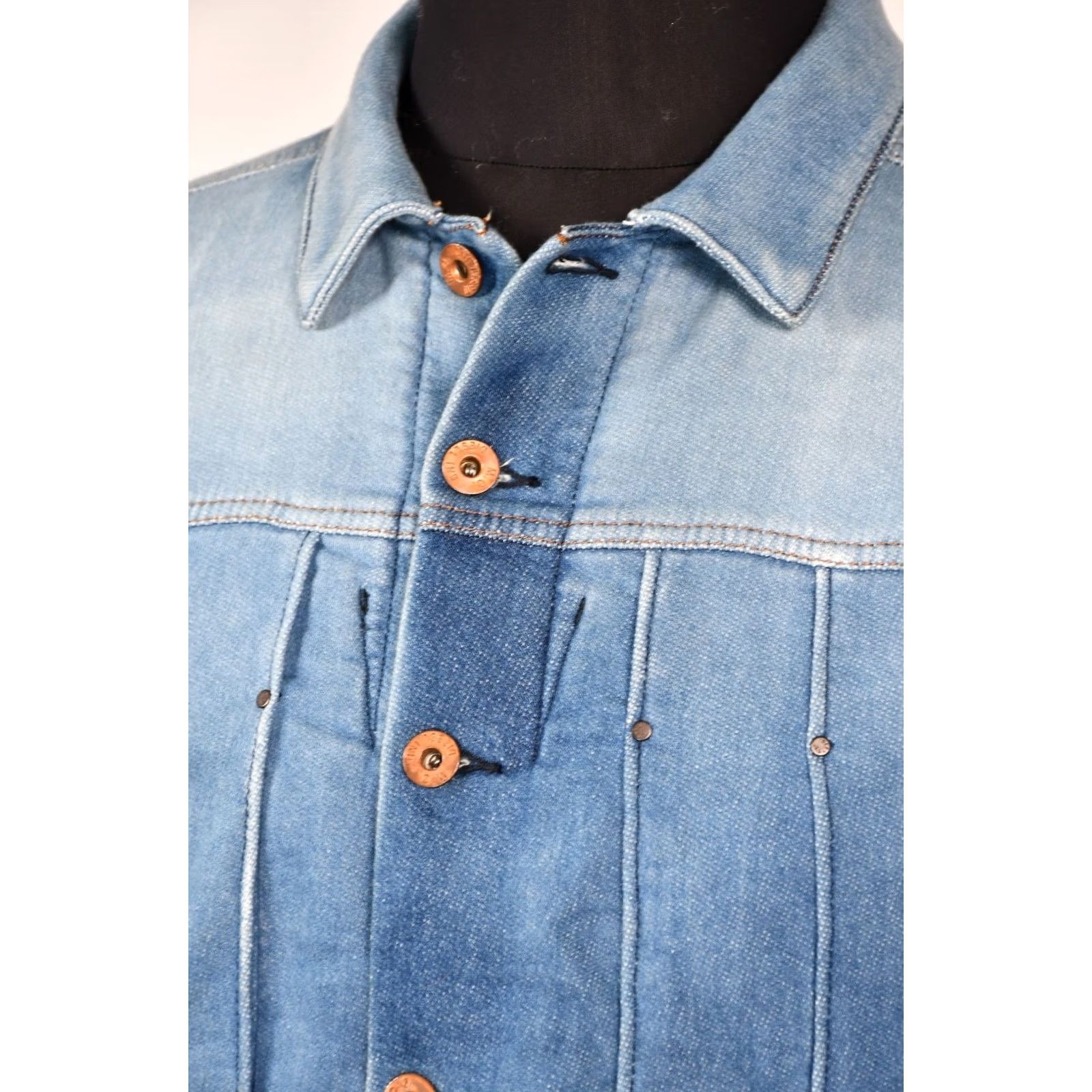 Diesel Diesel Juzicon Denim Jogg Sweat Distressed Men's Jacket Blue M Size US M / EU 48-50 / 2 - 5 Thumbnail