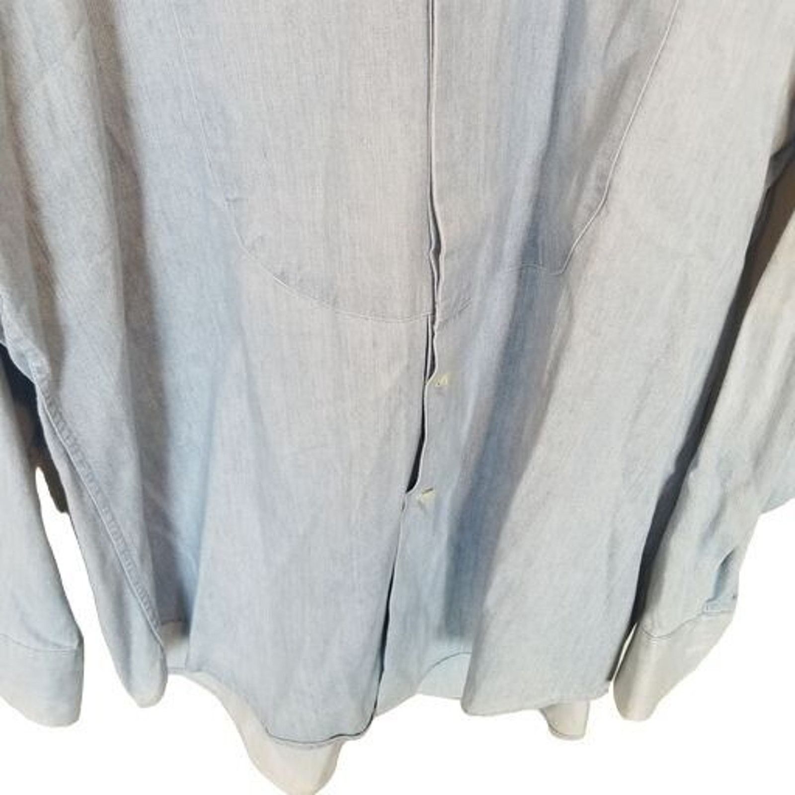 Ralph Lauren Vintage 80's Ralph Lauren Chaps Mens Denim Shirt 35 Classic Size US XXL / EU 58 / 5 - 3 Thumbnail