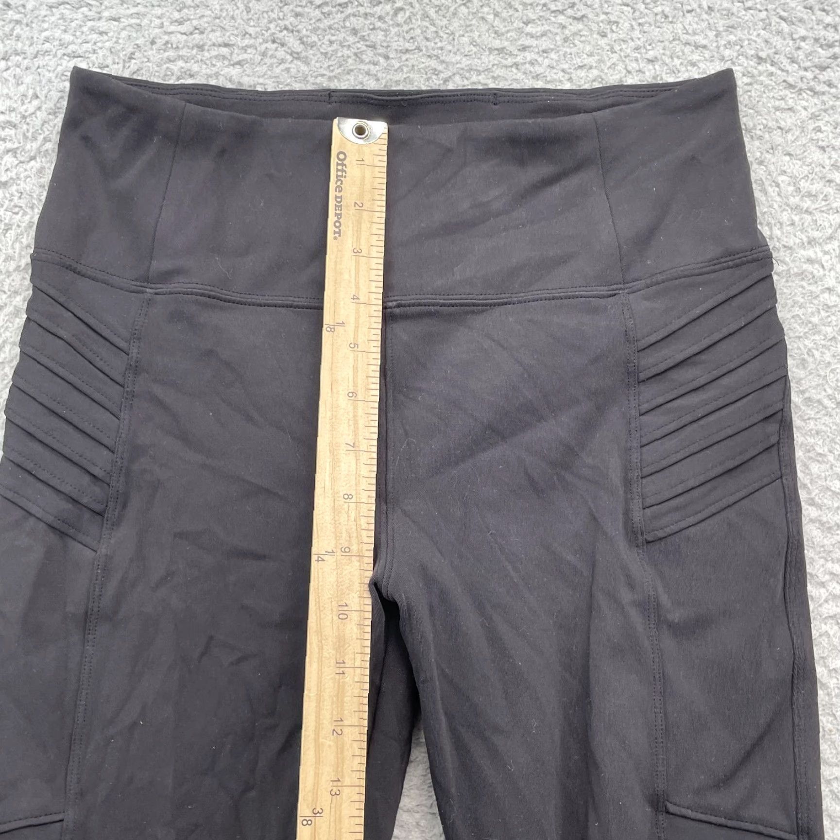 Athleta Athleta Leggings Women M Delancey Moto Tight Pilates Stretch Training Zipper Gym Size 32" / US 10 / IT 46 - 5 Thumbnail