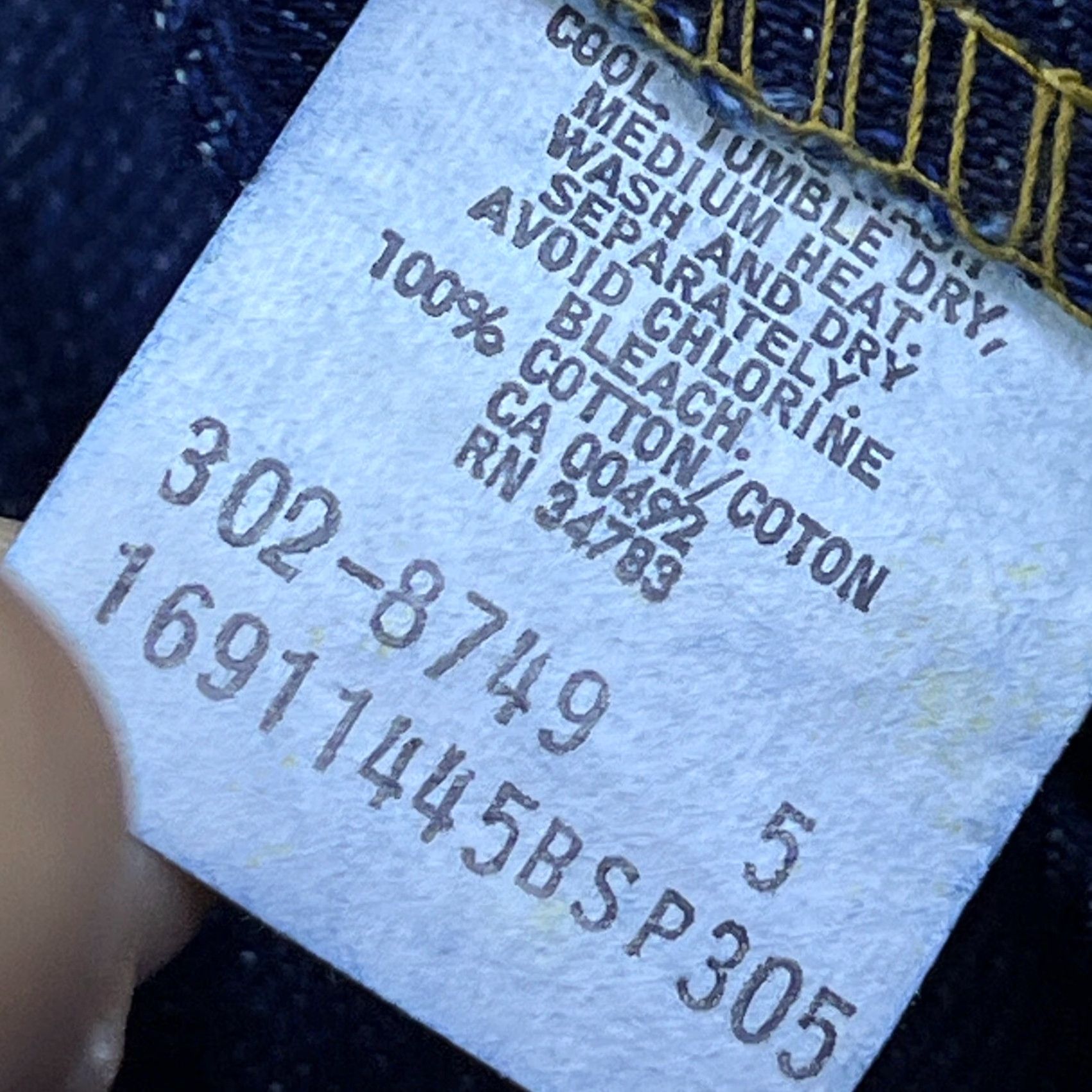 Lee Lee Jeans Womens 5 Dark Blue Straight Leg 1980s Juniors 23x36 USA Mens? Womens Size 27" / US 4 / IT 40 - 4 Thumbnail