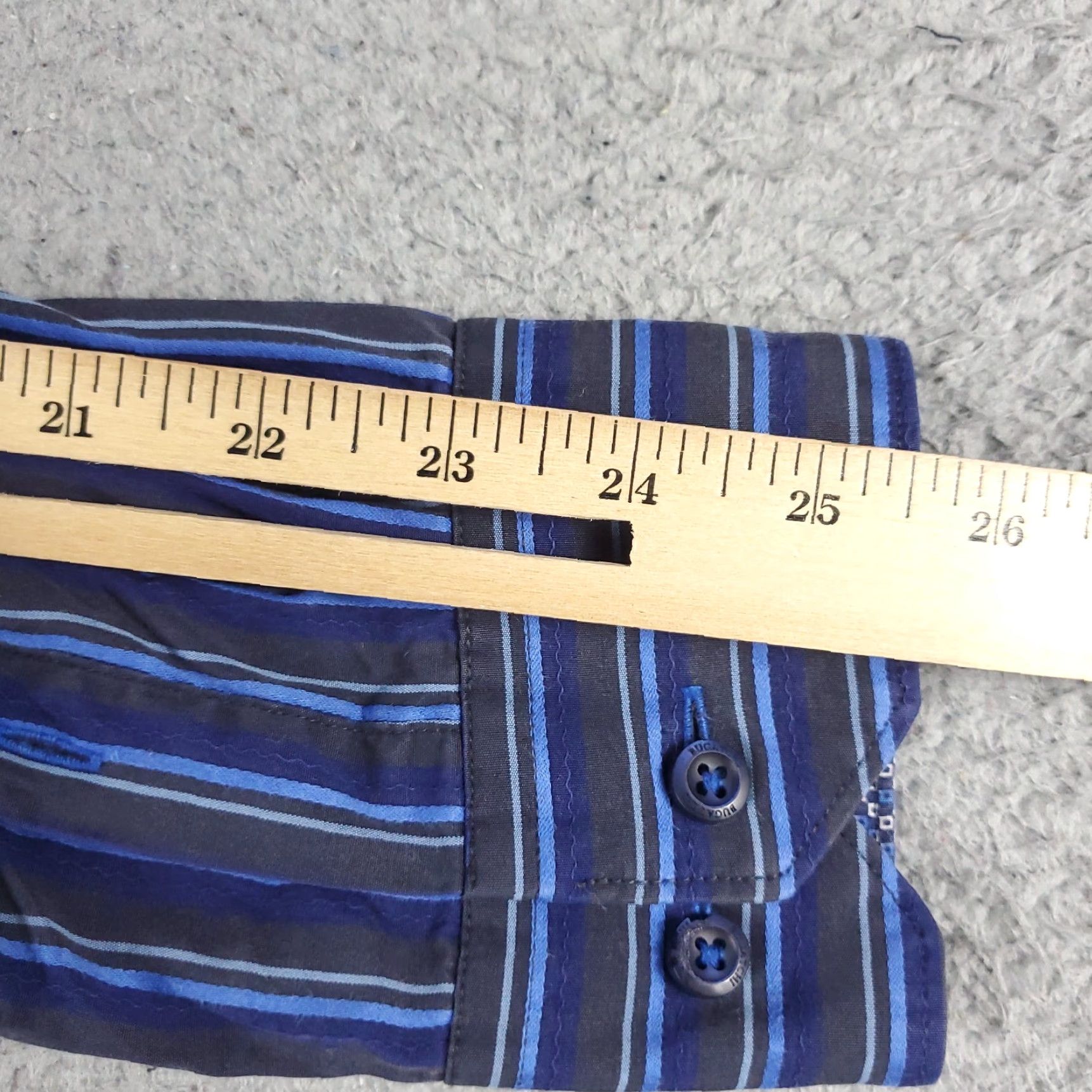 BUGATCHI Bugatchi Shirt Mens Large Blue Striped Button-Up Long Sleeve Size US L / EU 52-54 / 3 - 6 Thumbnail