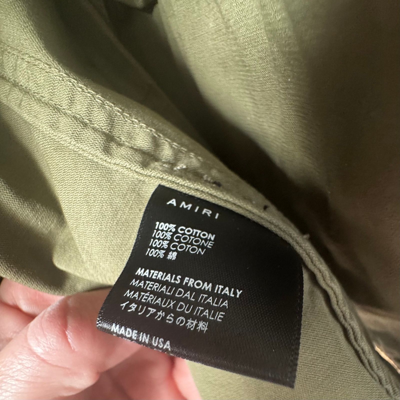 Amiri AMIRI: Men's Olive Baja M65 Overshirt Jacket - Size 46 Size US S / EU 44-46 / 1 - 7 Thumbnail
