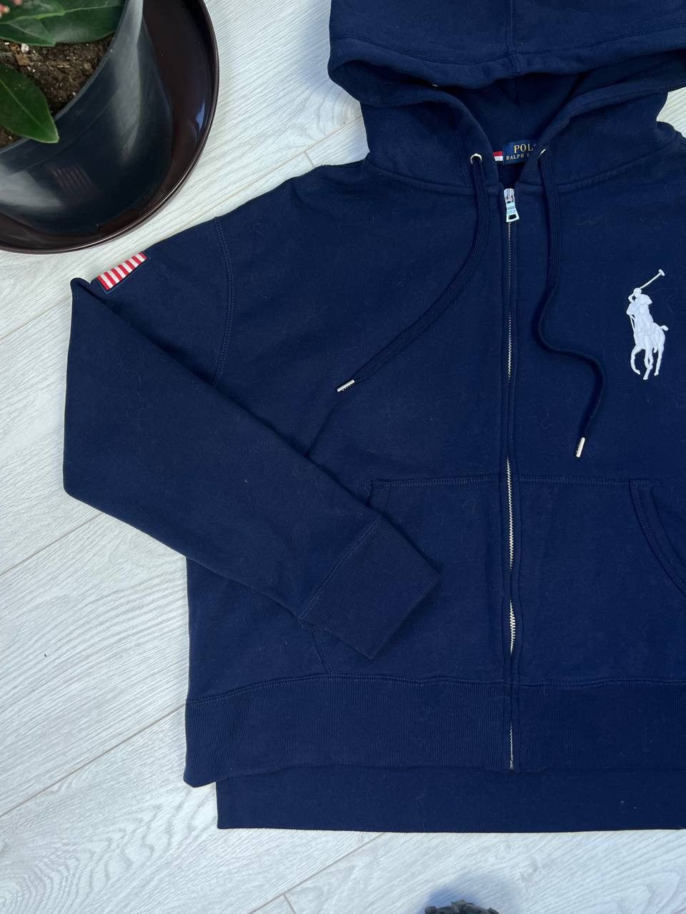 Polo Ralph Lauren × Vintage Vintage Polo Ralph Lauren USA Zip UP Hoodie Y2K Size US XL / EU 56 / 4 - 5 Thumbnail