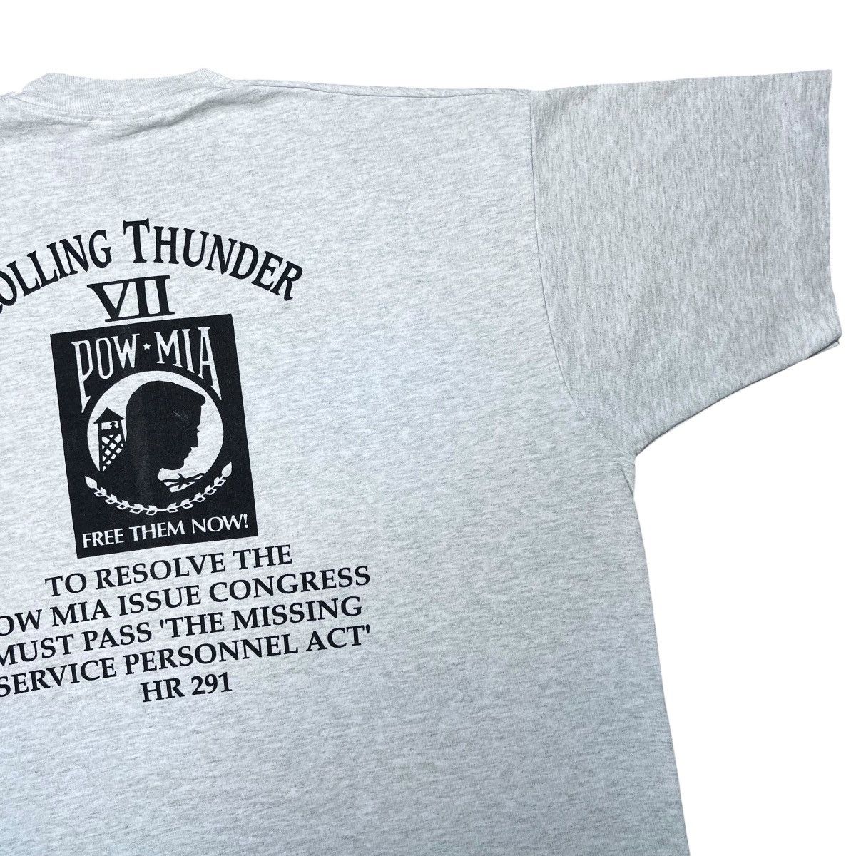 Vintage 1994 Rolling Thunder Freedom Ride POW MIA Memorial Day Tee Size US XL / EU 56 / 4 - 14 Thumbnail