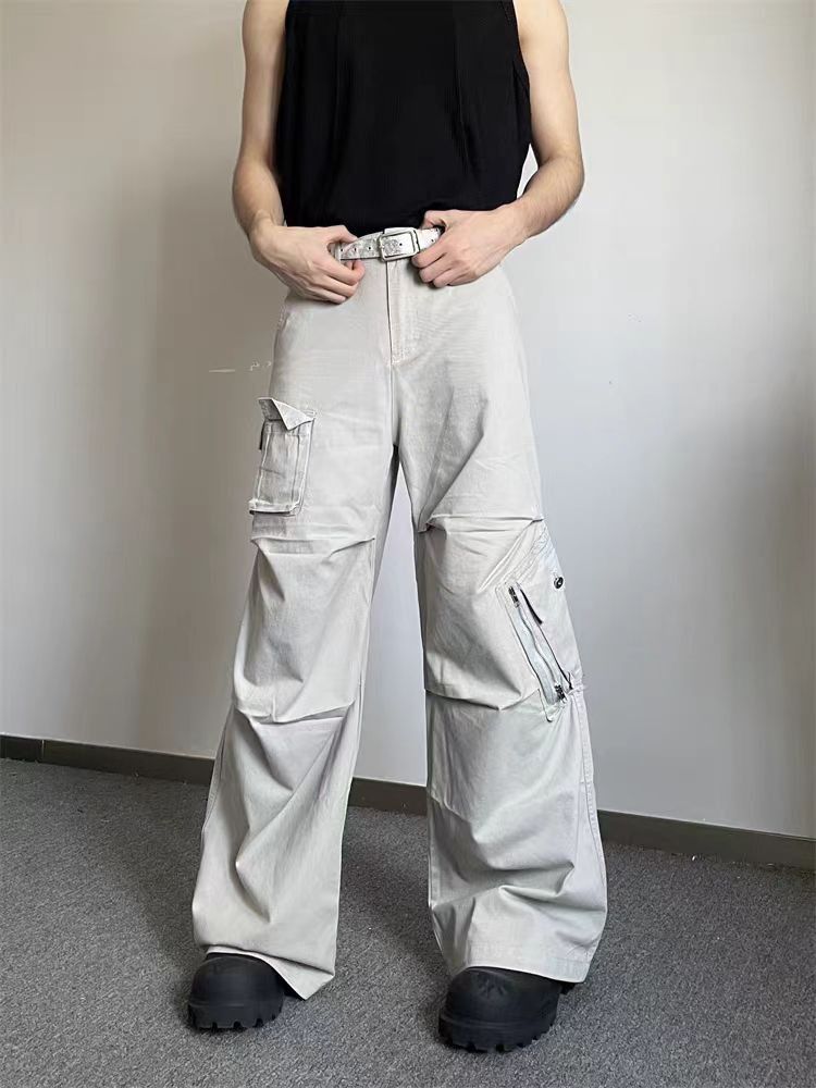 Japanese Brand × Vintage Casual Large Pocket Paratrooper Work Trousers Size US 34 / EU 50 - 2 Thumbnail