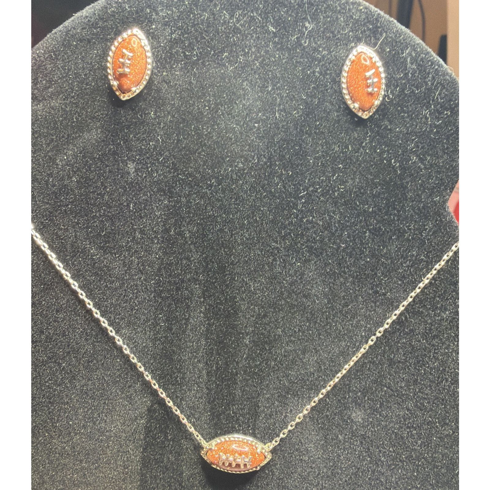 Kendra Scott Kendra Scott Football Set Silver Plated Necklace Earrings Size ONE SIZE - 8 Thumbnail