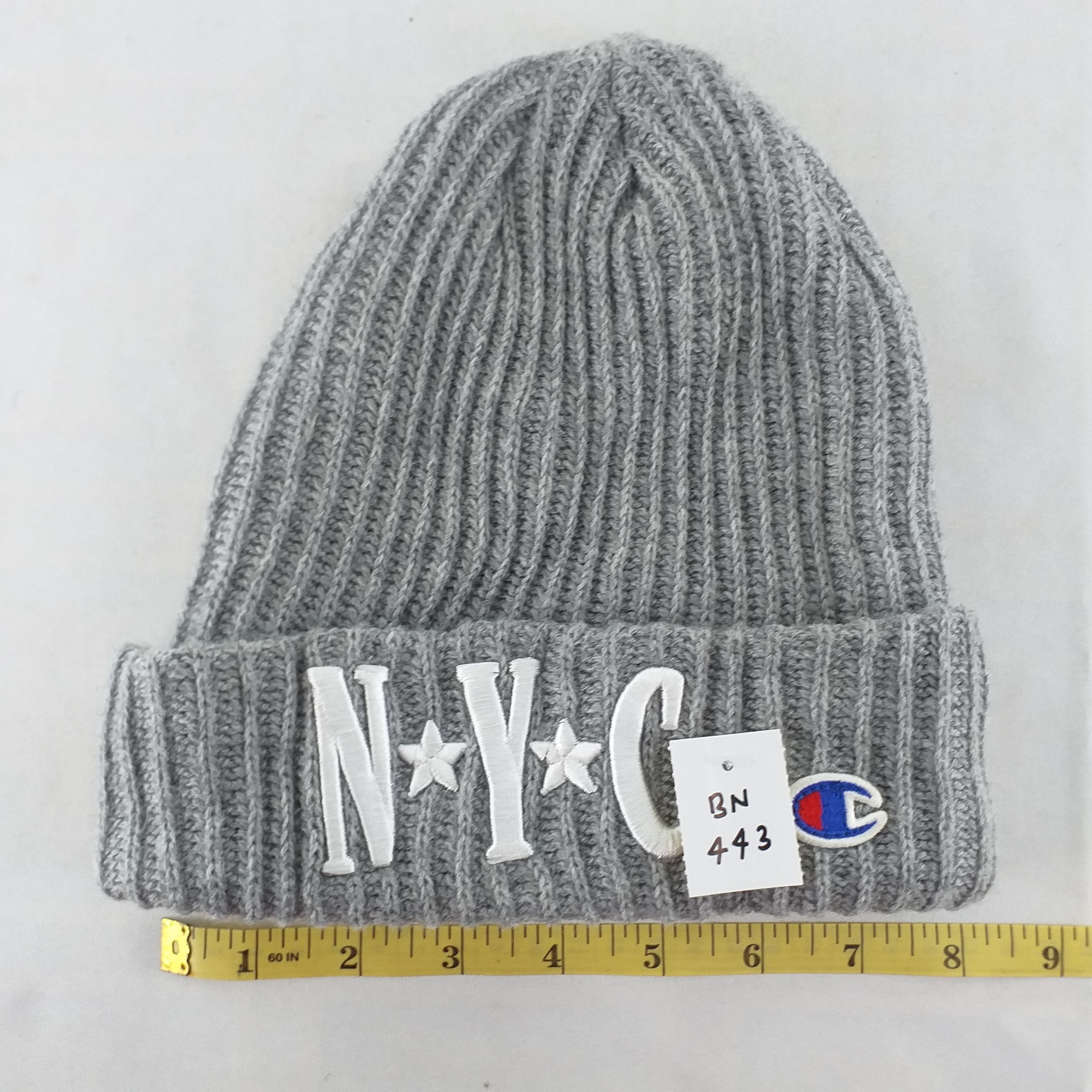 Champion NYC Champion Embroidery Logo Snow Cap Hat Beanie -BN443 Size ONE SIZE - 4 Thumbnail