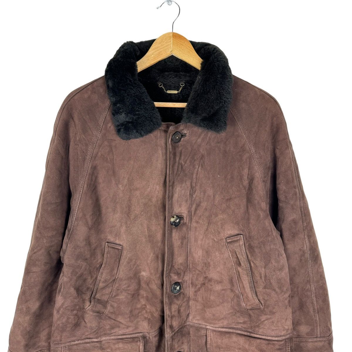 Salvatore Ferragamo 🔥SALVATORE FERRAGAMO LEATHER SHEARLING LONG JACKET Size US M / EU 48-50 / 2 - 2 Thumbnail