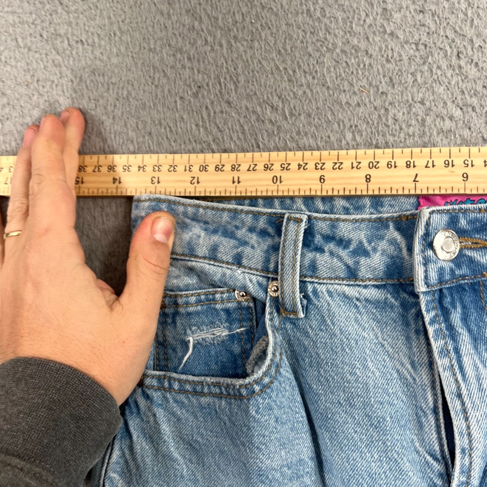 Vintage Edikted Jeans Womens M Medium Blue Mid Rise Wide-Leg Denim Size 32" / US 10 / IT 46 - 5 Thumbnail