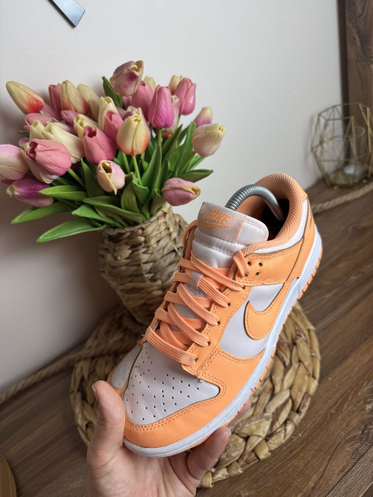 Nike × Nike ACG Nike Dunk low peach cream leather sneakers size 38 Size US 7 / IT 37 - 3 Thumbnail