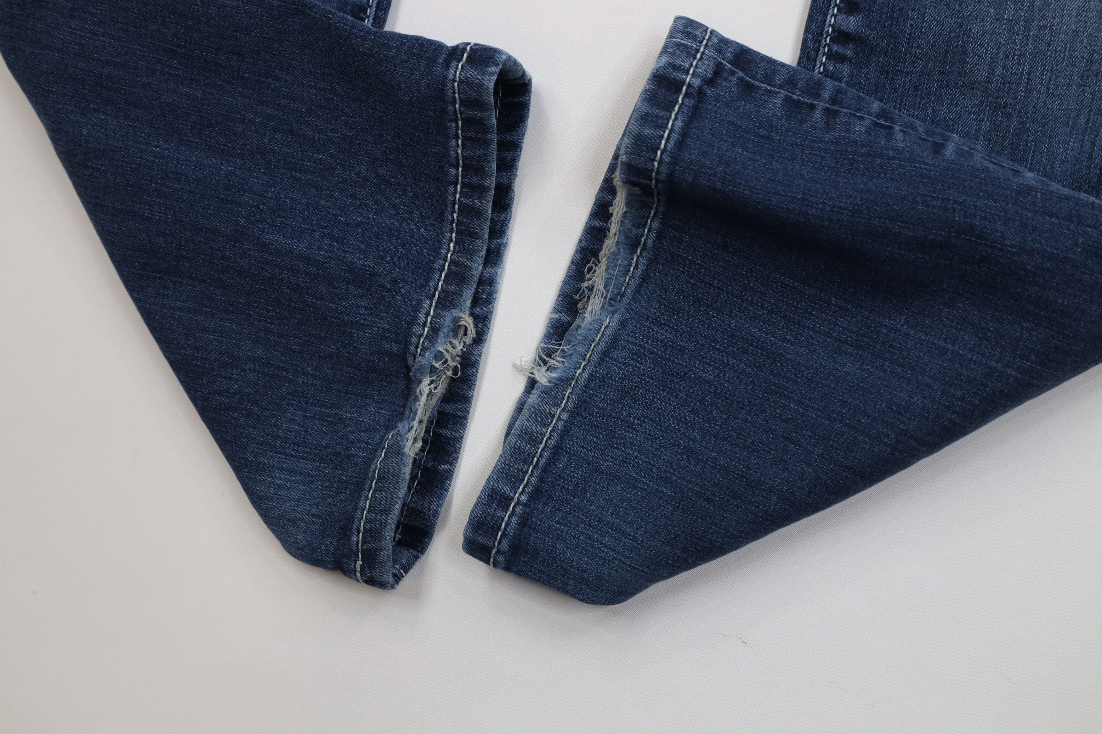 Vintage Buckle BKE Distressed Thick Stitch Stella Flared Denim Jeans Size 26" / US 2 / IT 38 - 7 Thumbnail